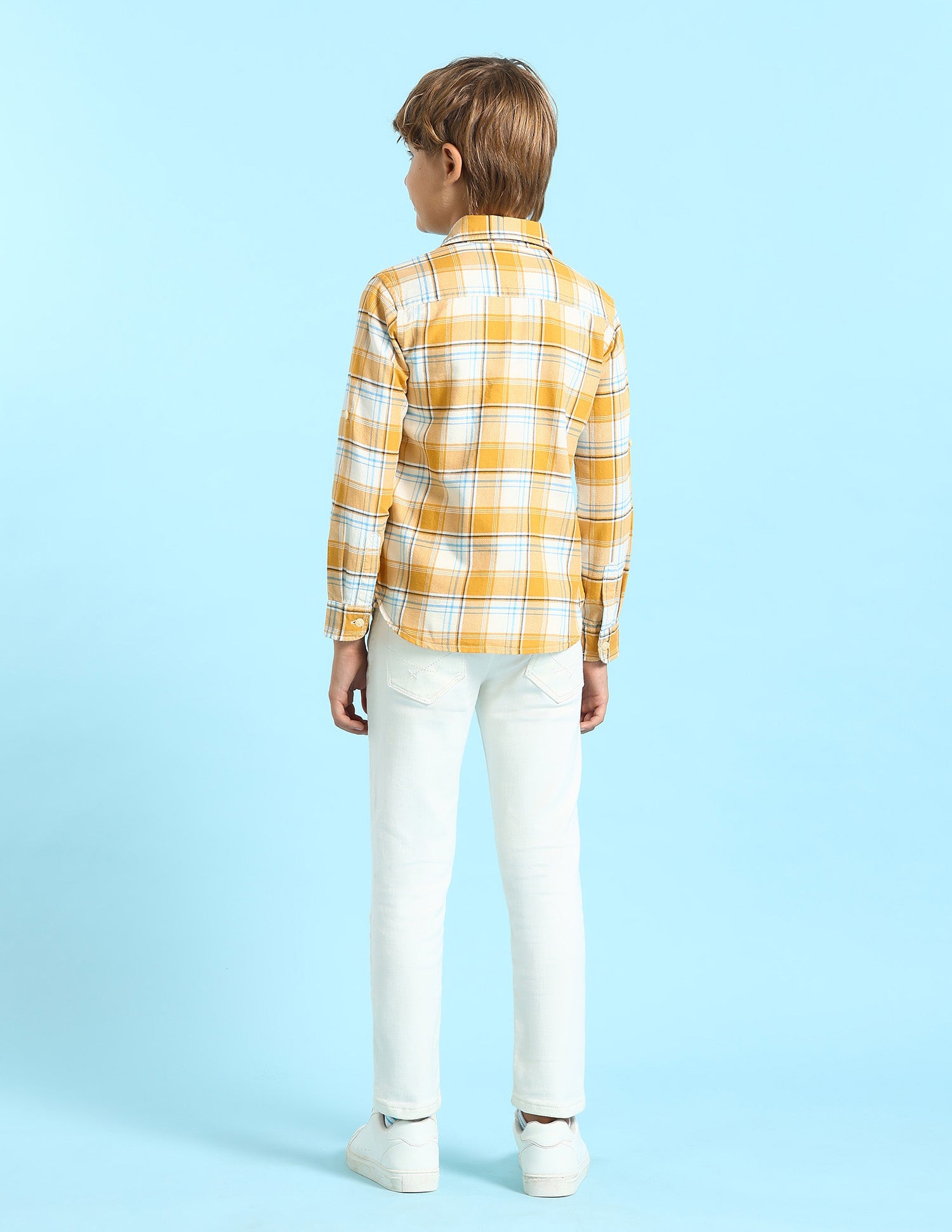 Boys Regular Fit Oxford Shirt Yellow - U.S. POLO ASSN. | Large