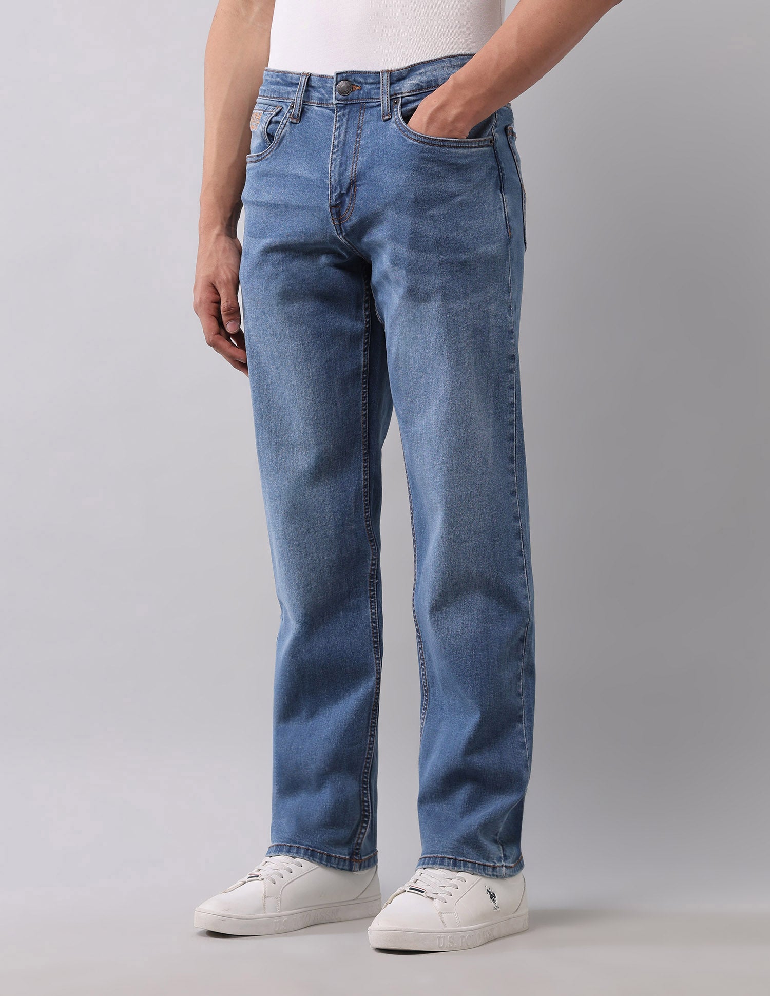 Shawn Relaxed Fit Blue Jeans Blue - U.S. Polo Assn. India | Large