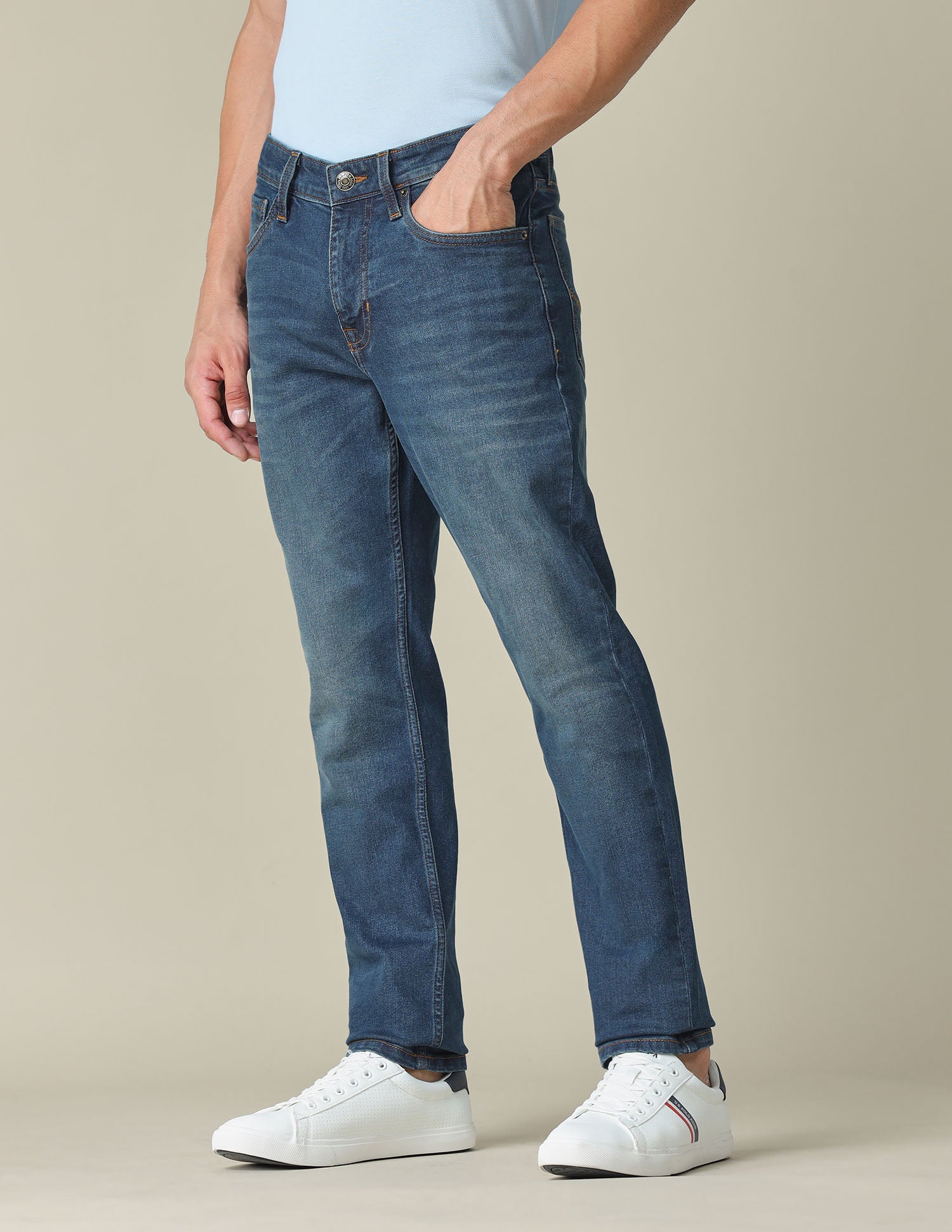 Brandon Slim Tapered Fit Blue Jeans Indigo - U.S. POLO ASSN. | Large