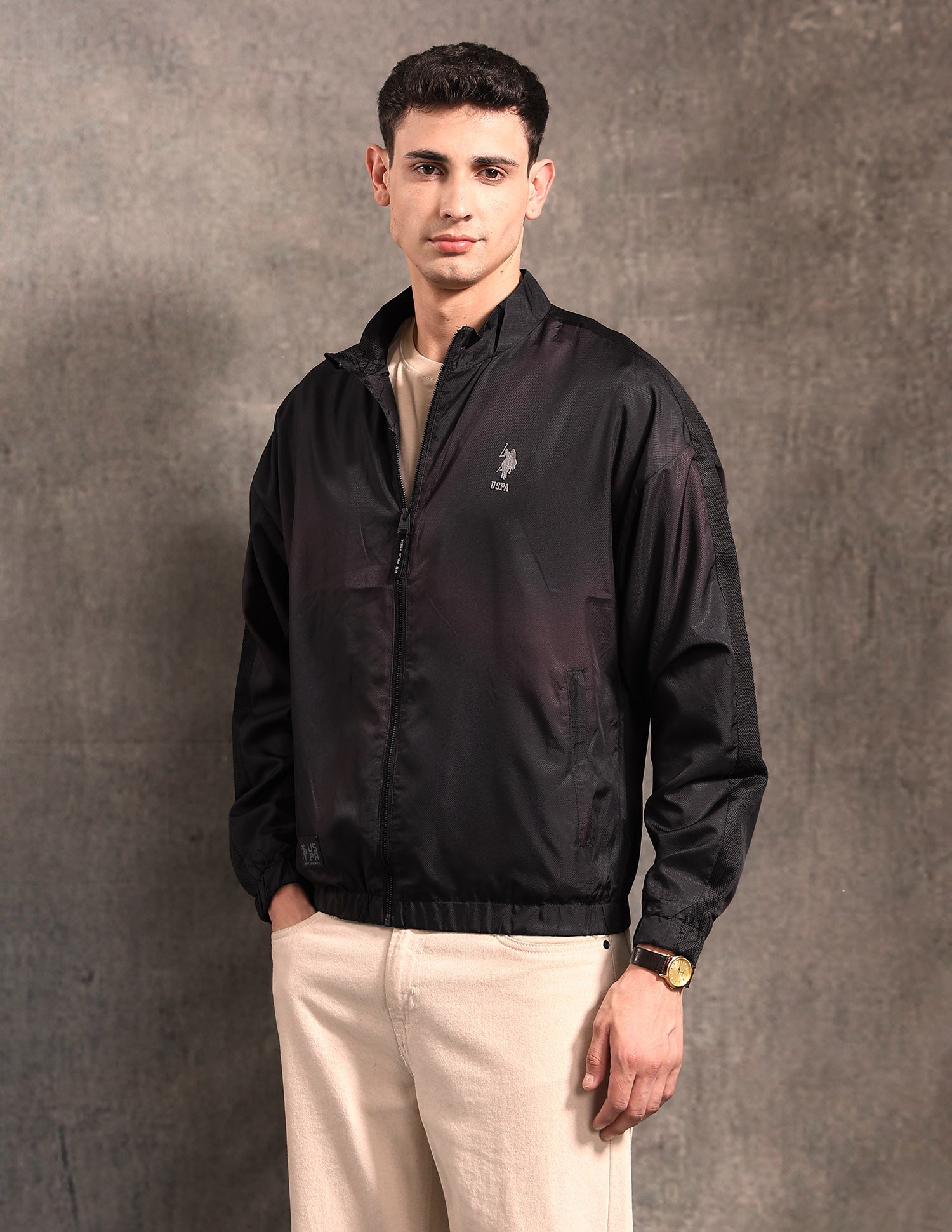 Black & Gold Regular Fit Jacket Wine - U.S. POLO ASSN. | Large