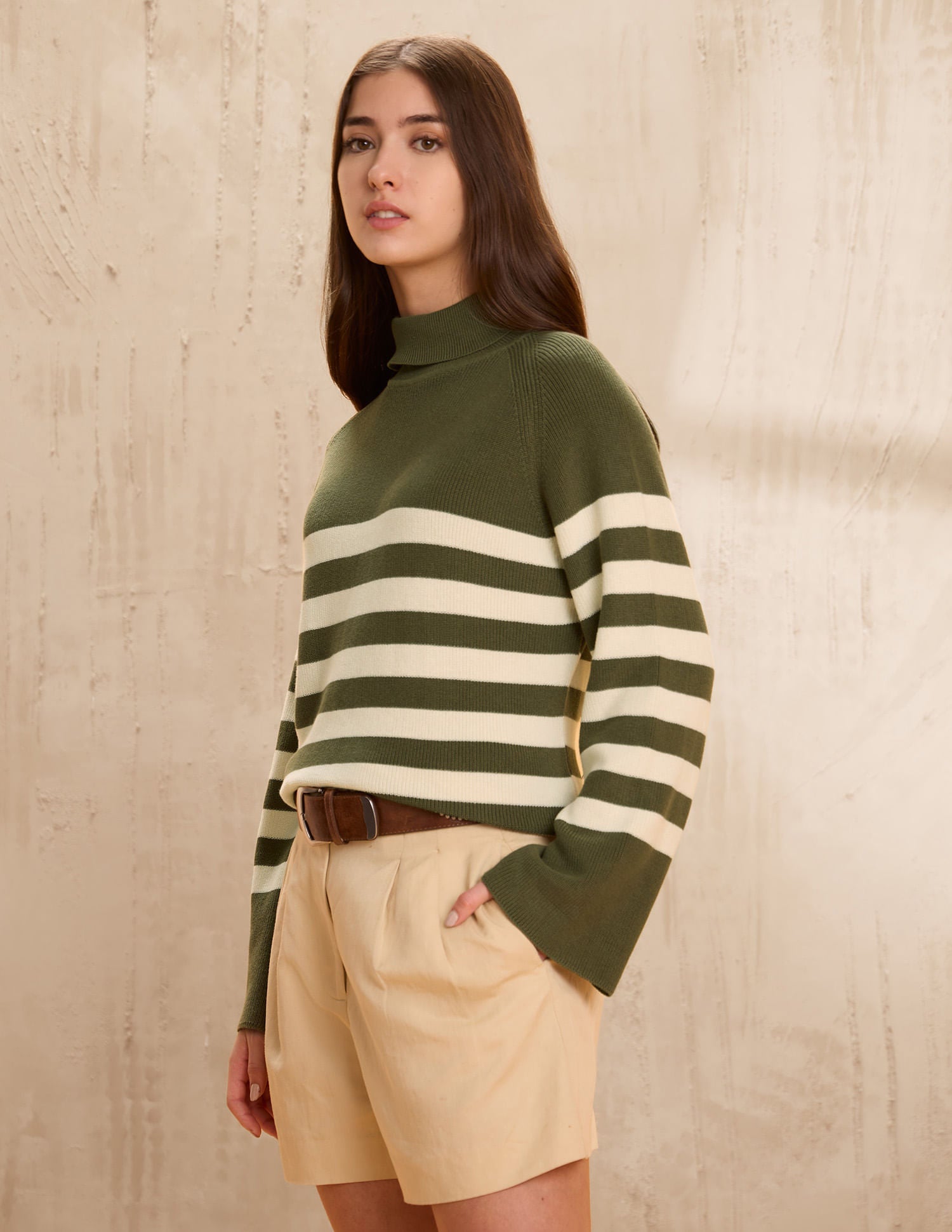 Striped Relaxed Fit Sweater Green - U.S. POLO ASSN. | Large