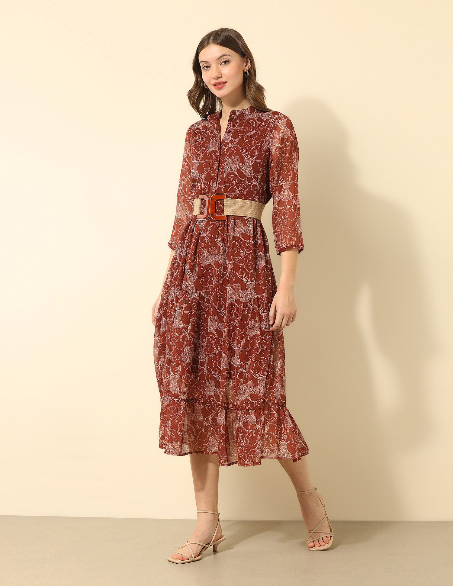 Floral Printed Midi Dress Multi-colour - U.S. POLO ASSN. | Large