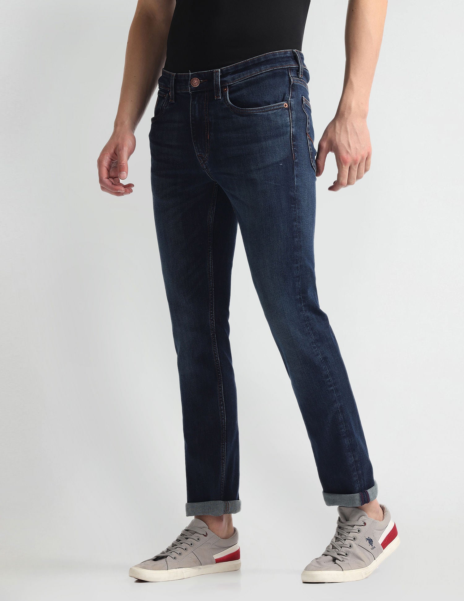 Regallo Skinny Fit Blue Jeans Blue - U.S. Polo Assn. India | Large