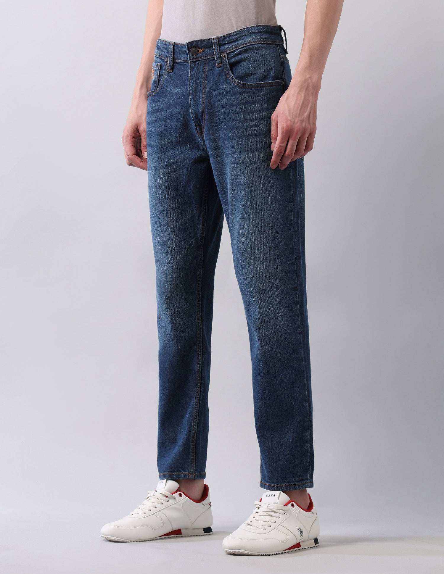 Cole Comfort Cropped Fit Blue Jeans Blue - U.S. POLO ASSN. | Large