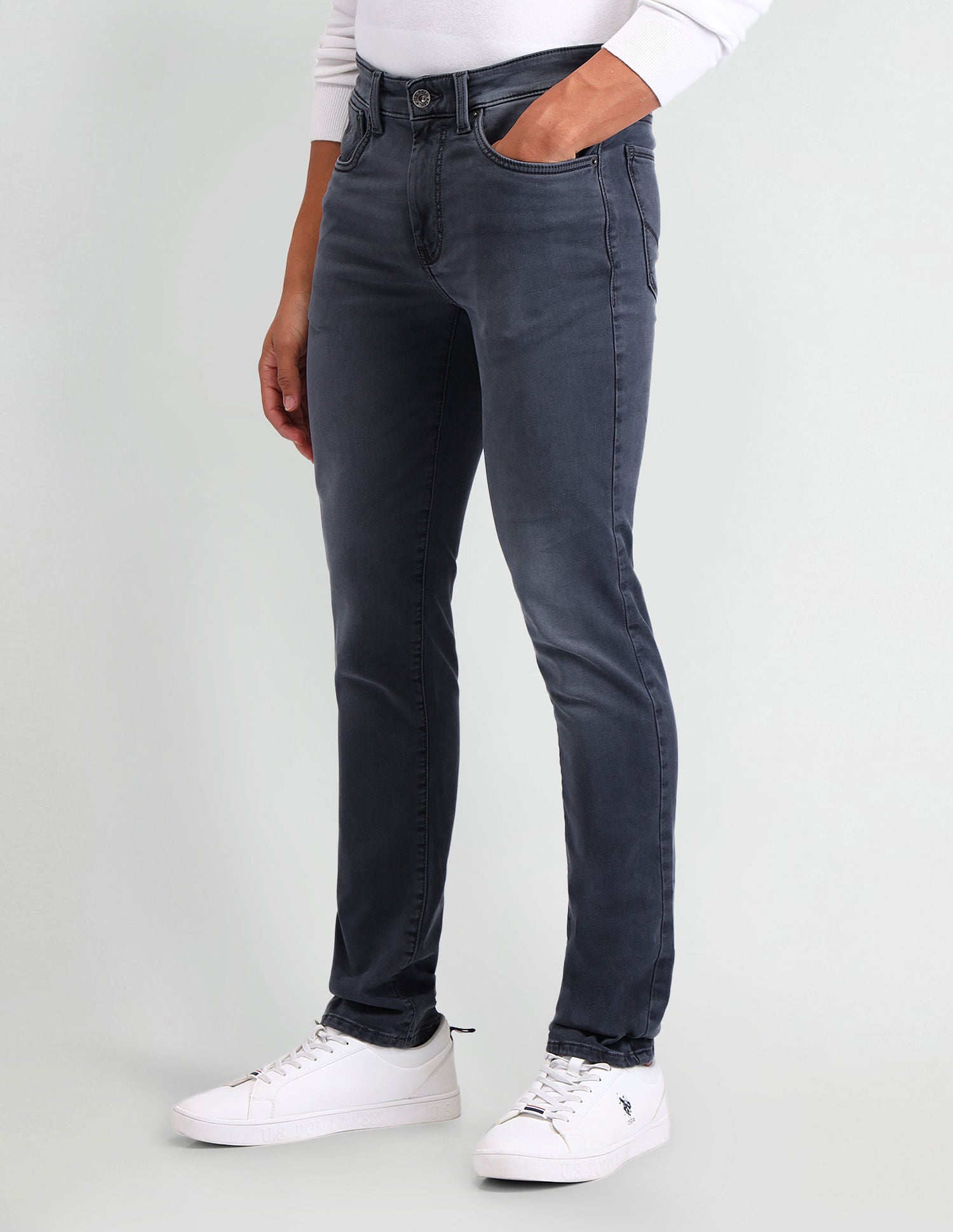 Regallo Skinny Fit Blue Jeans Blue - U.S. Polo Assn. India | Large
