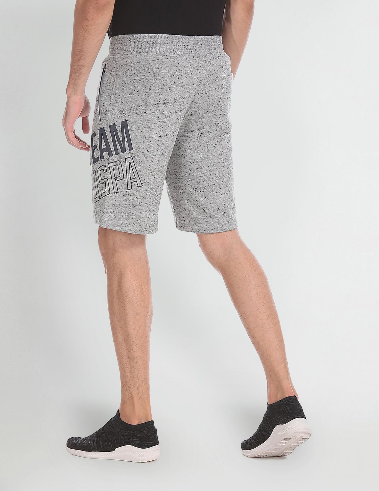 Comfort Fit Mid Rise I676 Shorts - Pack Of 1 Grey - U.S. POLO ASSN. | Large