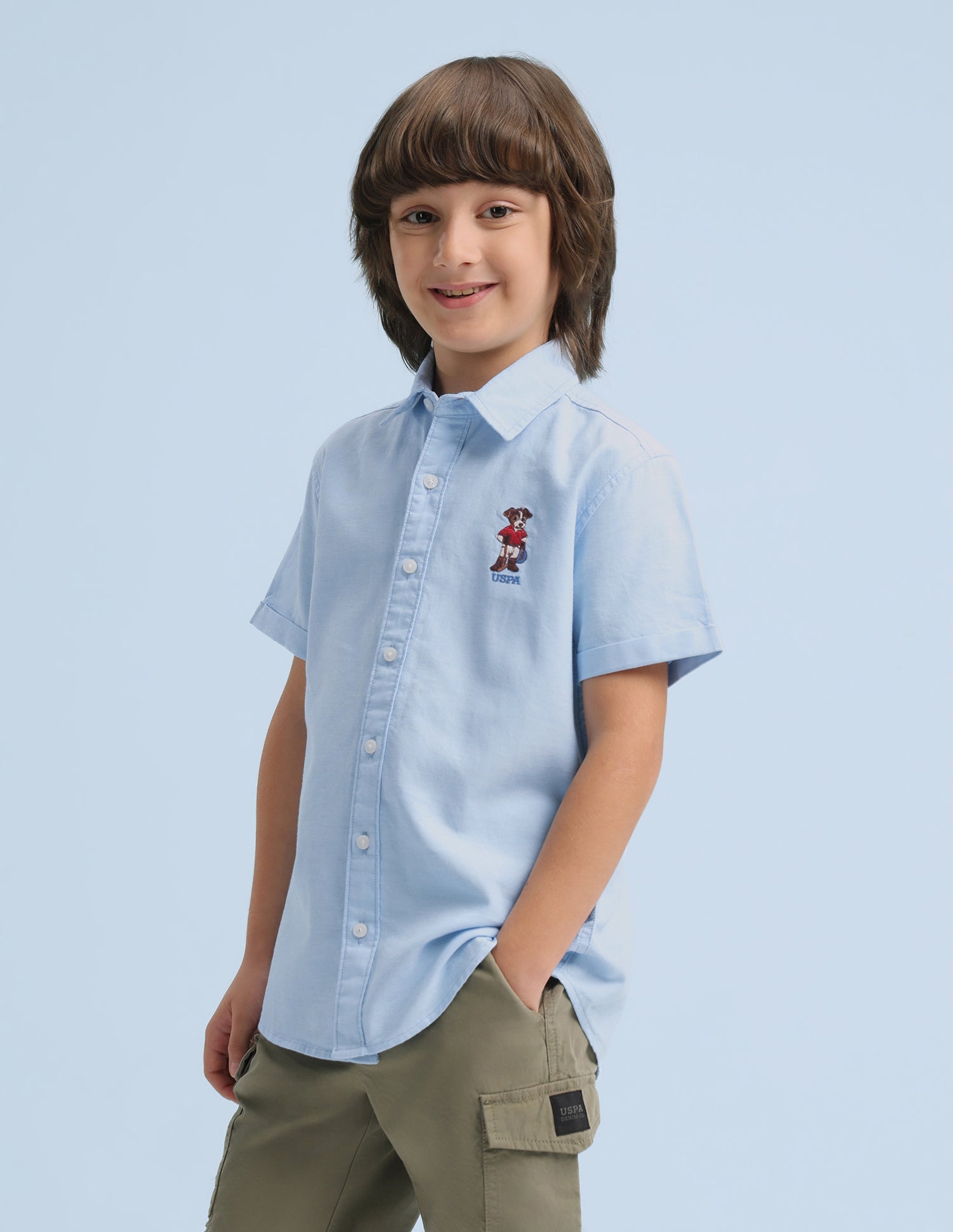 Solid Oxford Shirt Blue - U.S. Polo Assn. India | Large