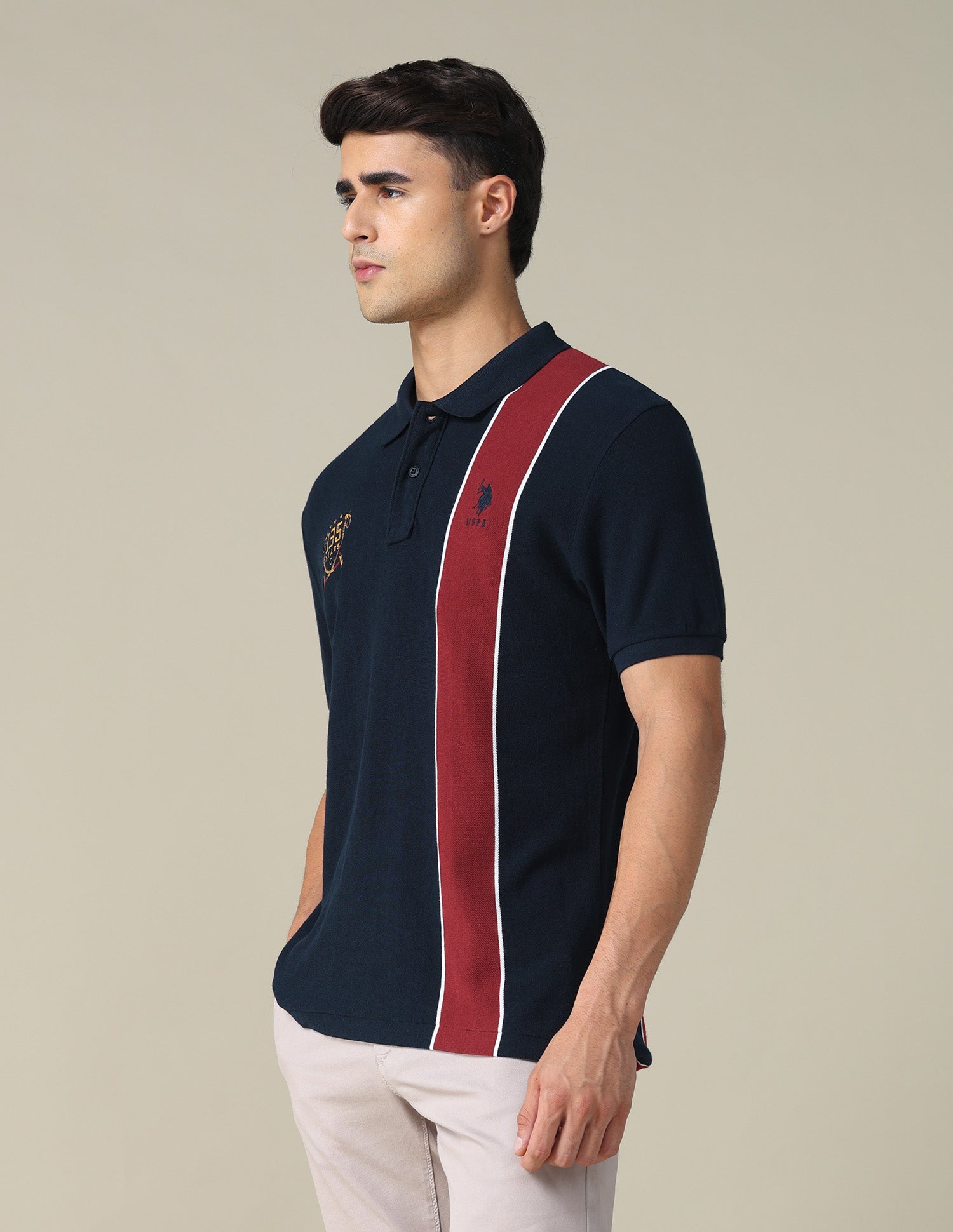 Colourblocked Regular Fit Polo Shirt Navy - U.S. POLO ASSN. | Large