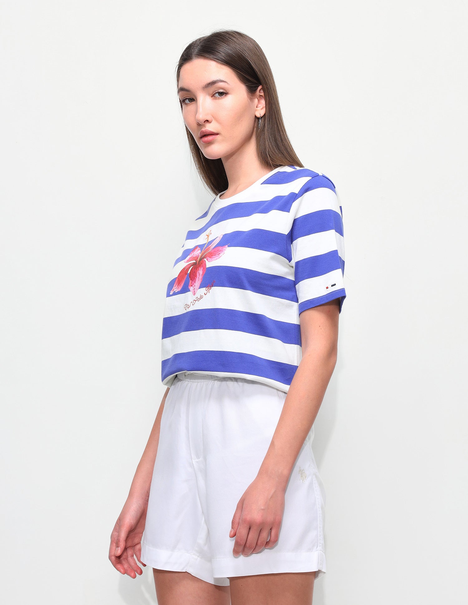 Horizontal Striped Relaxed Fit T-Shirt Blue - U.S. Polo Assn. India | Large