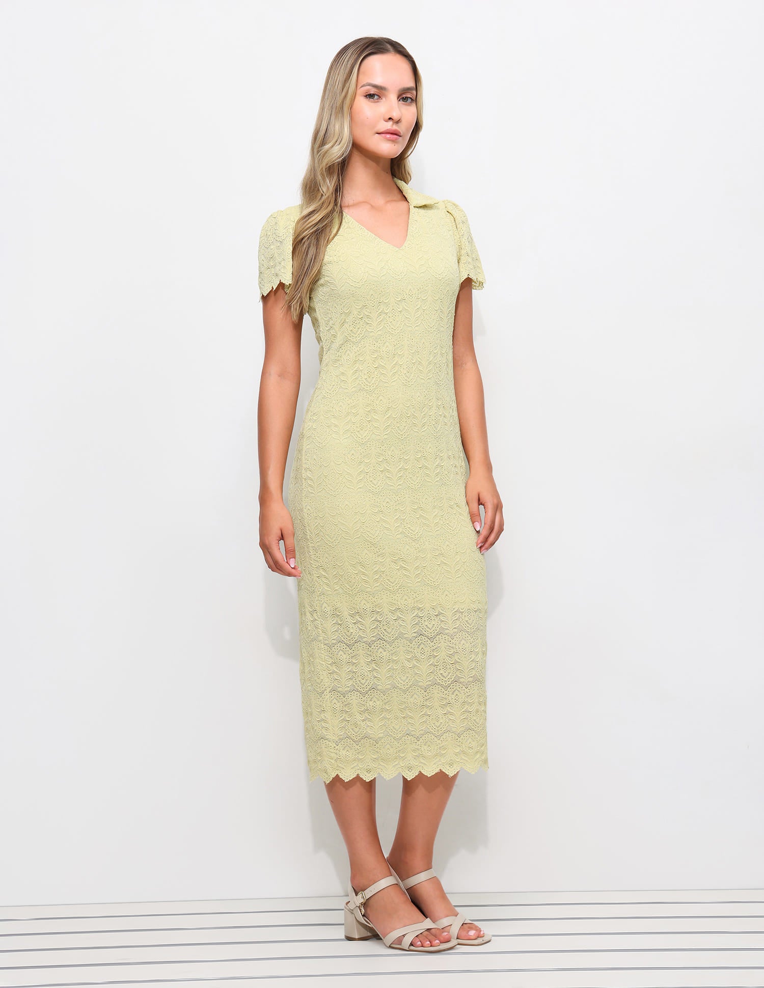Polo Collar Lace Dress Green - U.S. Polo Assn. India | Large