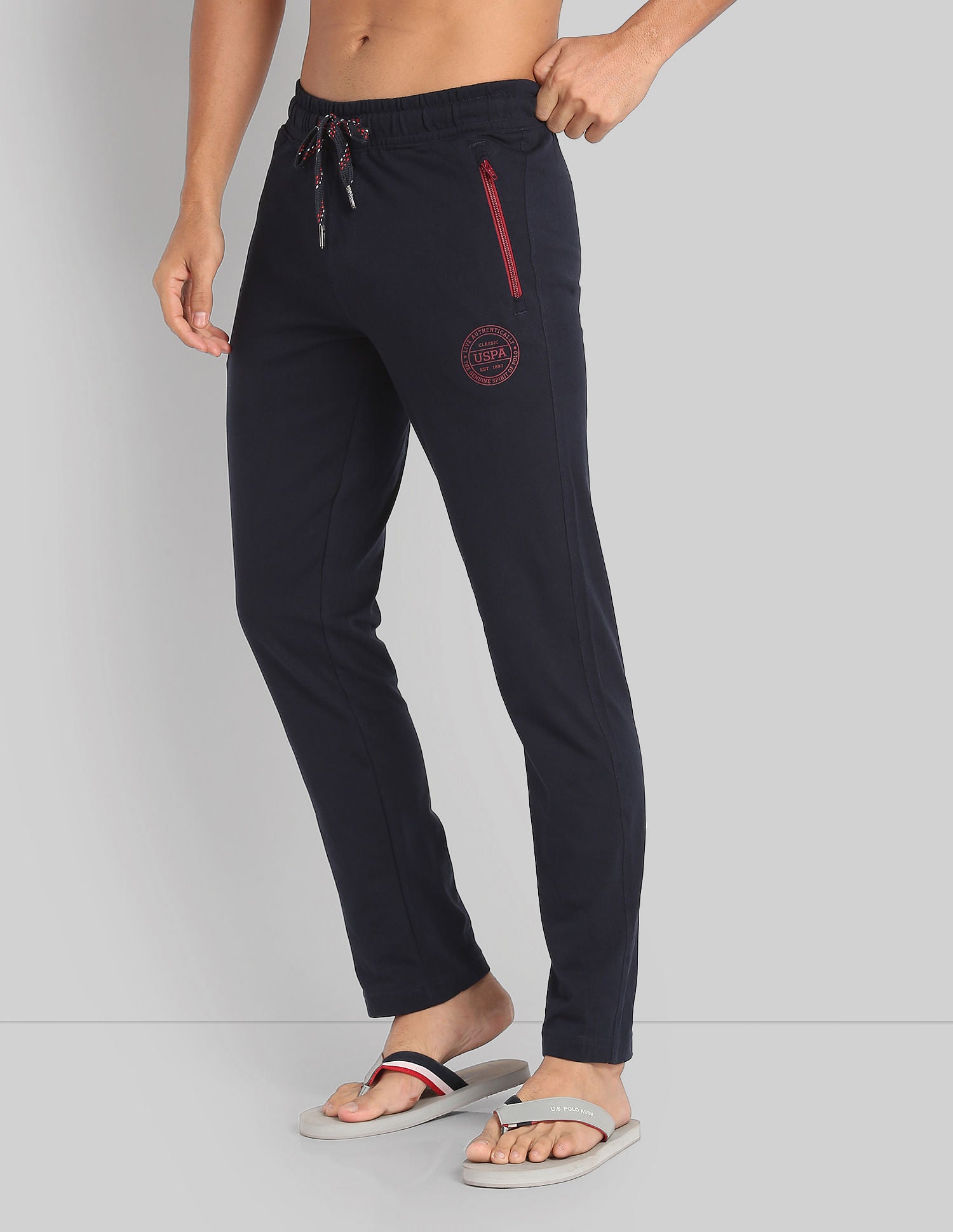 Logo Comfort Fit I671 Lounge Track Pants - Pack Of 1 Navy - U.S. POLO ASSN. | Large