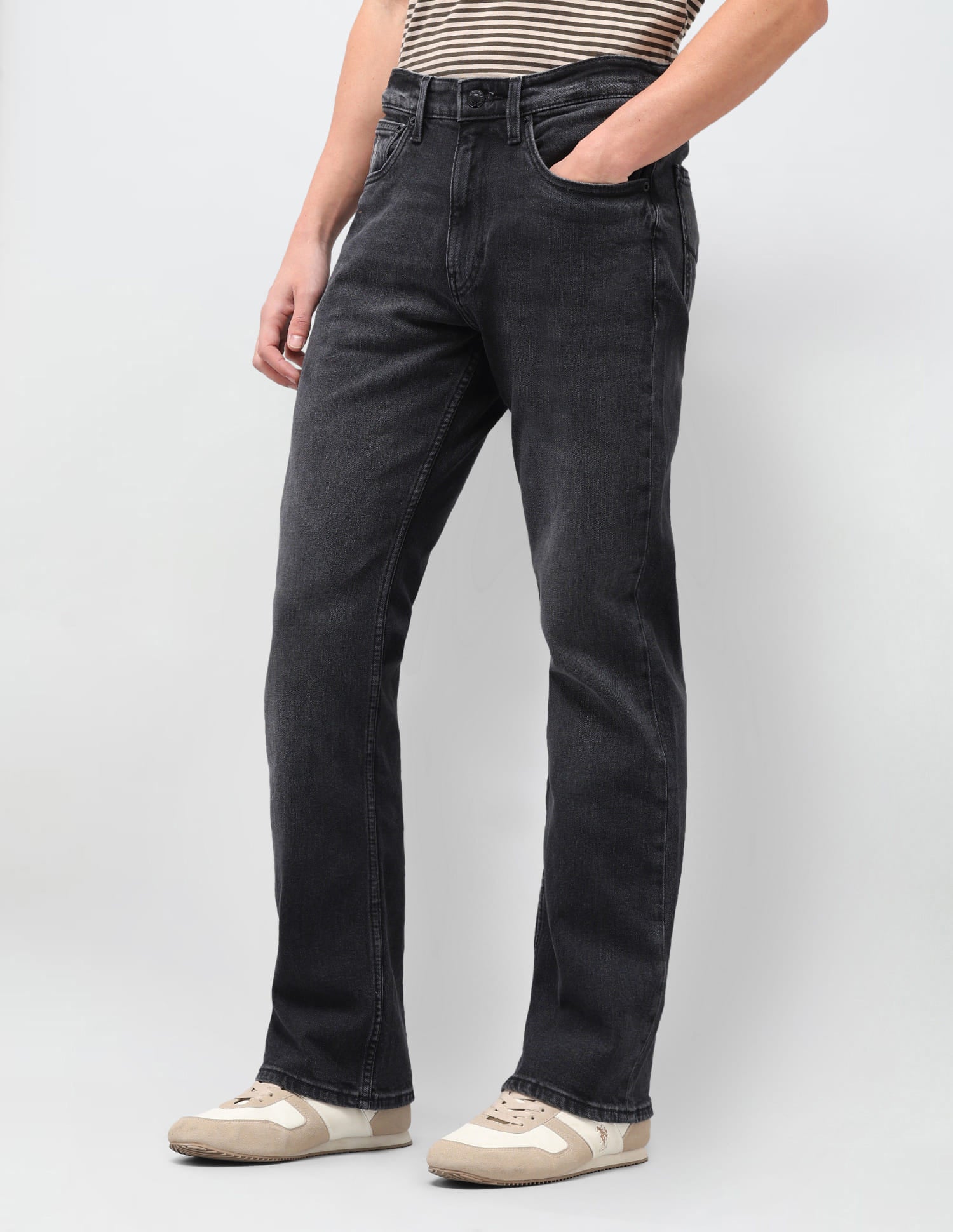 Solid Connor Fit Jeans Black - U.S. Polo Assn. India | Large
