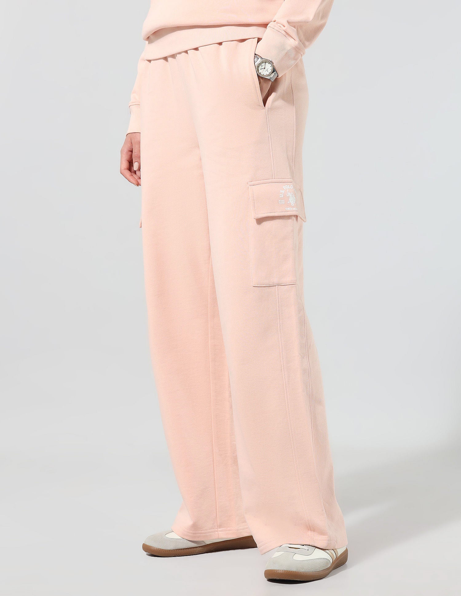 Cargo Fit Lounge Trousers Light Pink - U.S. POLO ASSN. | Large