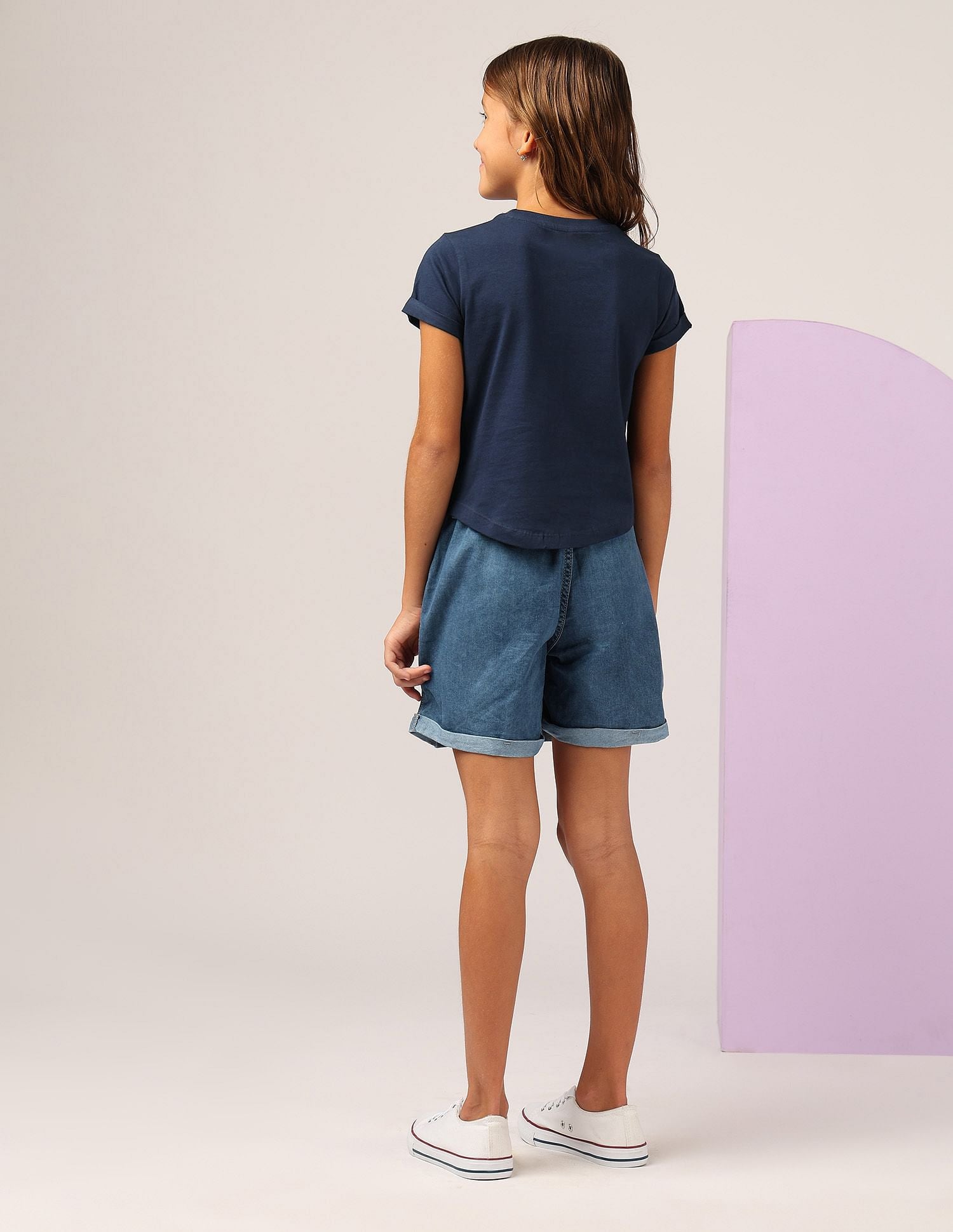 Girl Squad Pure Cotton T-Shirt Navy - U.S. POLO ASSN. | Large