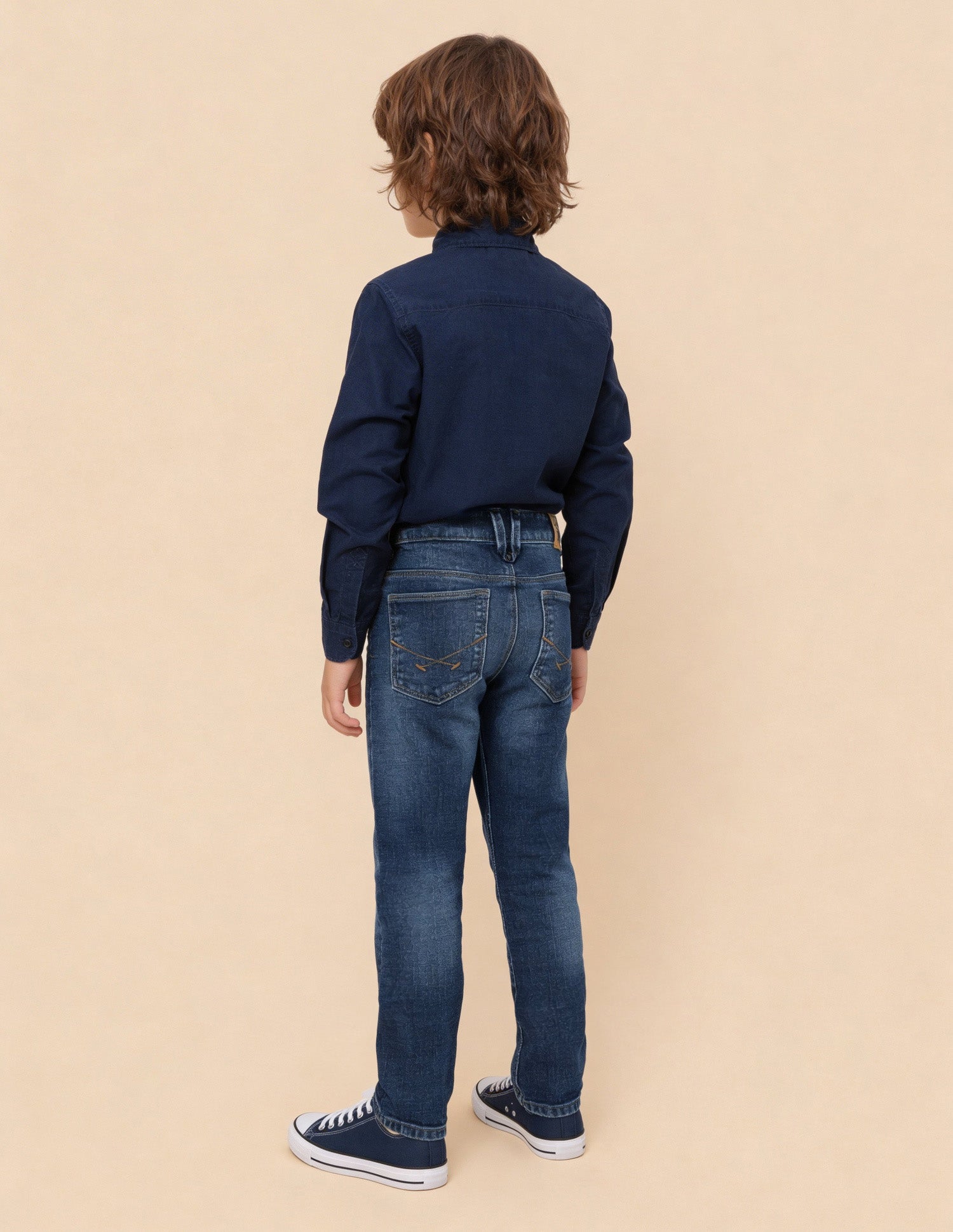 Whiskered Slim Fit Jeans Dark Blue - U.S. Polo Assn. India | Large