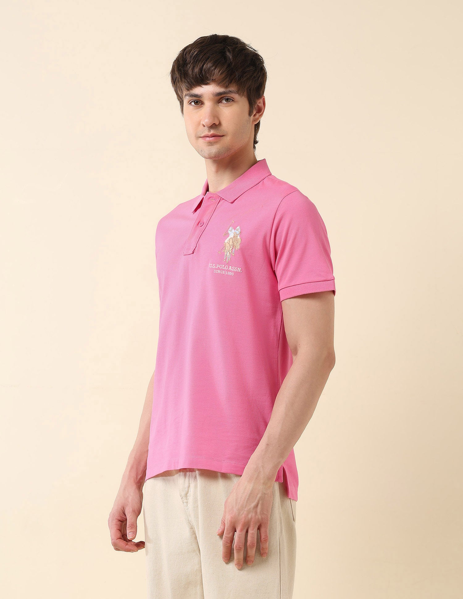 Solid Summer Splash Polo Shirt Pink - U.S. POLO ASSN. | Large