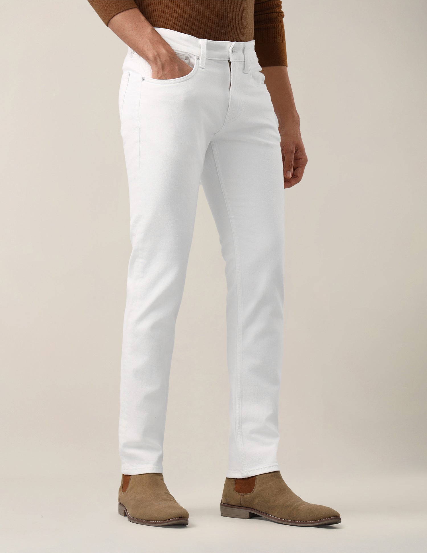 Brandon Slim-Tapered Fit White Jeans White - U.S. Polo Assn. India | Large