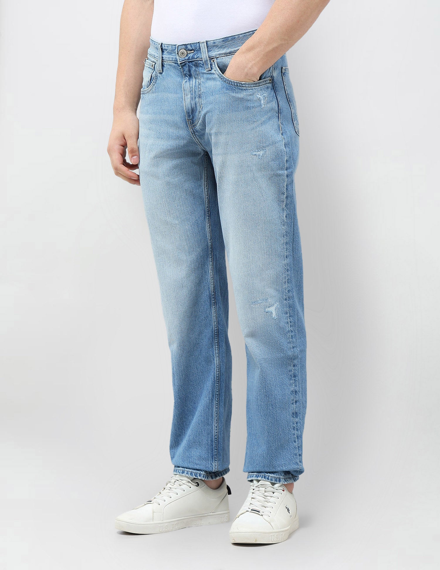 Shawn Relaxed Fit Blue Jeans Blue - U.S. POLO ASSN. | Large