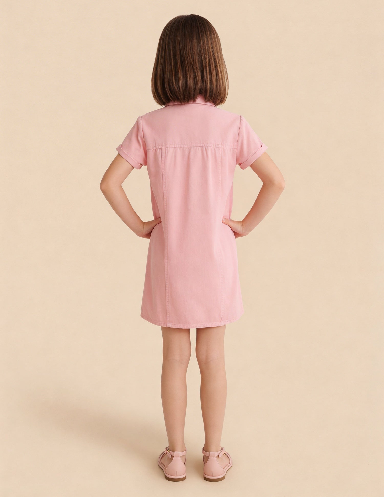 Denim A-Line Shirt Dress Pink - U.S. Polo Assn. India | Large