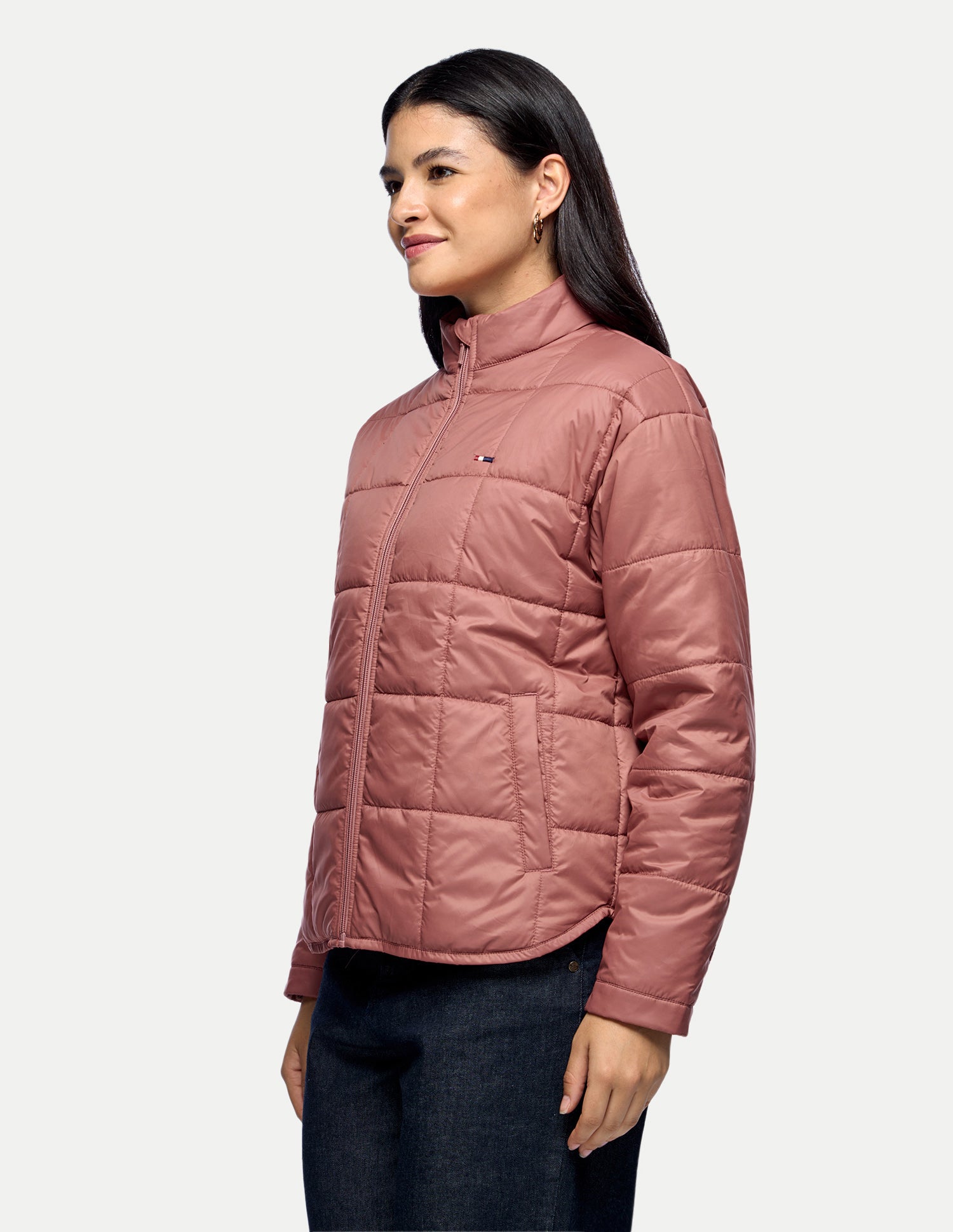 Relaxed Fit High Low Puffer Jacket Pink - U.S. Polo Assn. India | Large