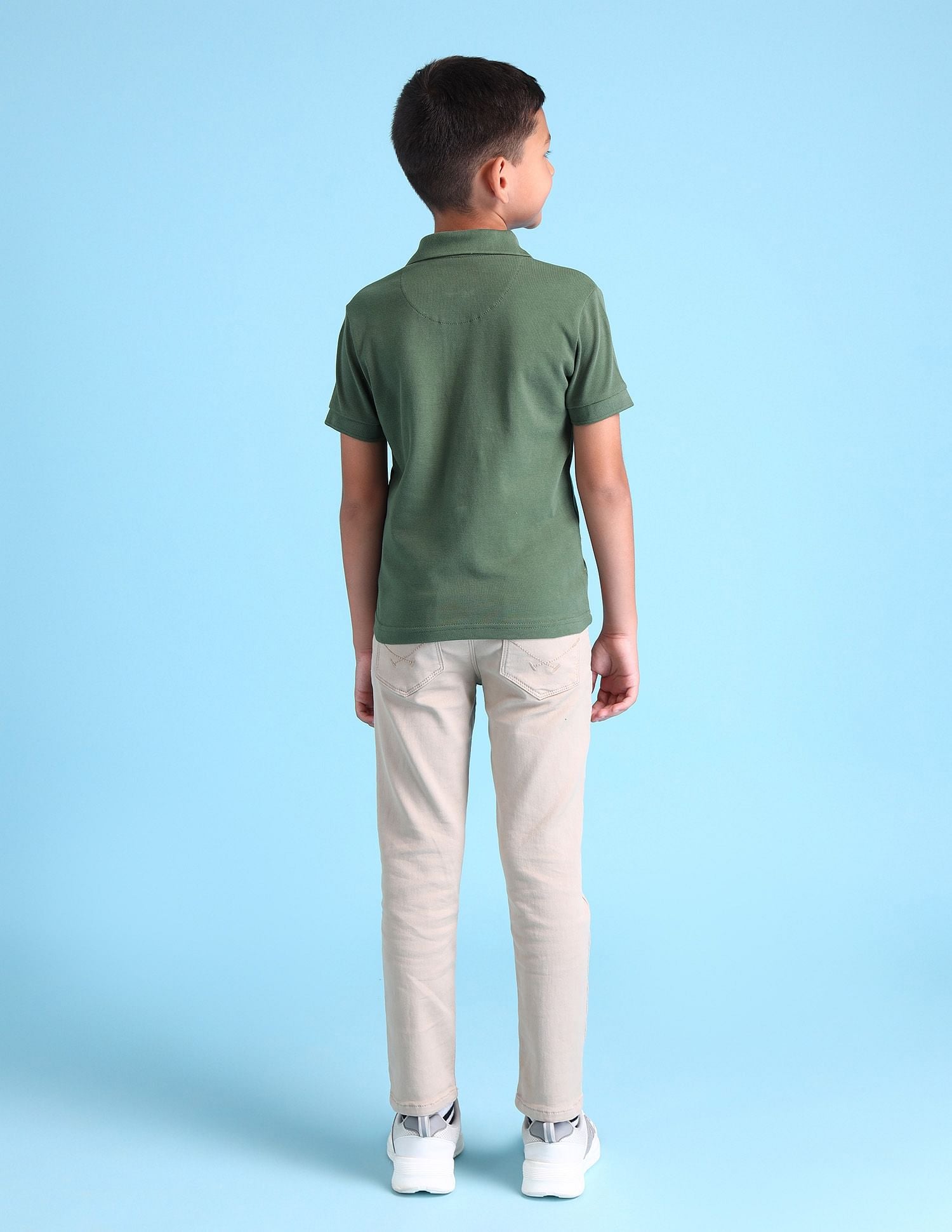 Boys Brand Printed Polo Shirt Olive - U.S. POLO ASSN. | Large