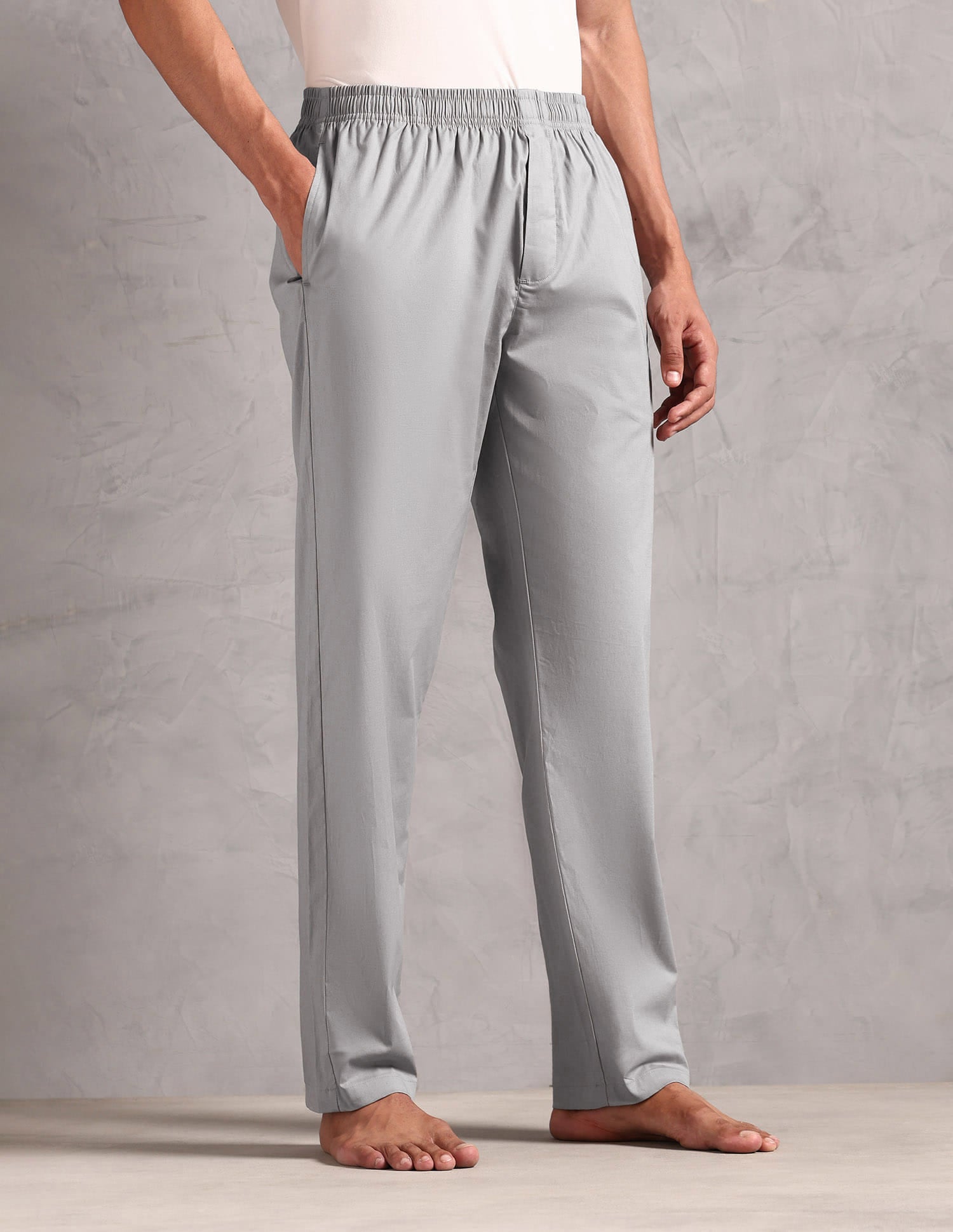 Relaxed Fit Solid LP003 Lounge Pants - Pack Of 1 Ultimate Gray - U.S. Polo Assn. India | Large