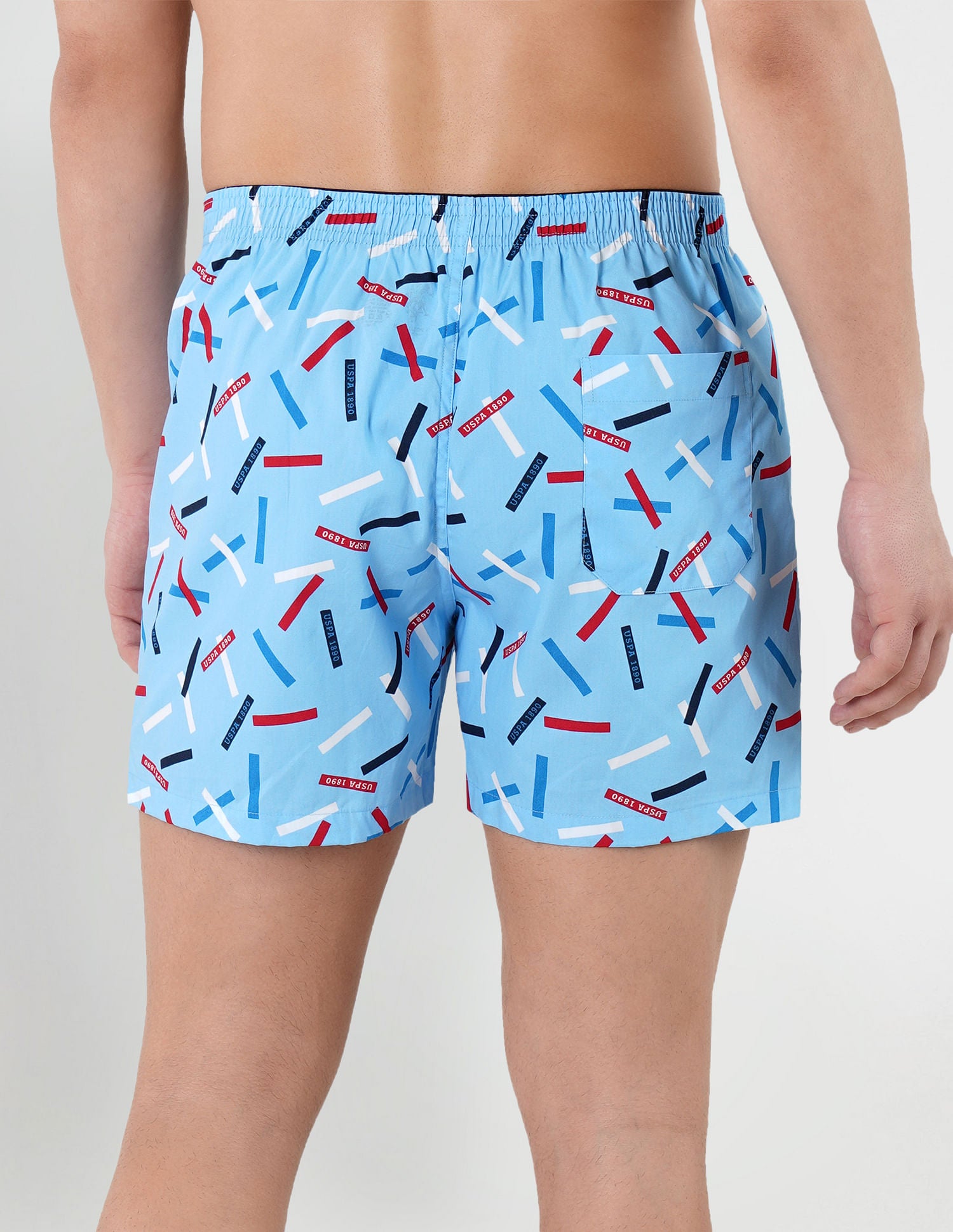 Graphic Print Cotton I657 Boxers - Pack Of 1 Light Blue - U.S. POLO ASSN. | Large