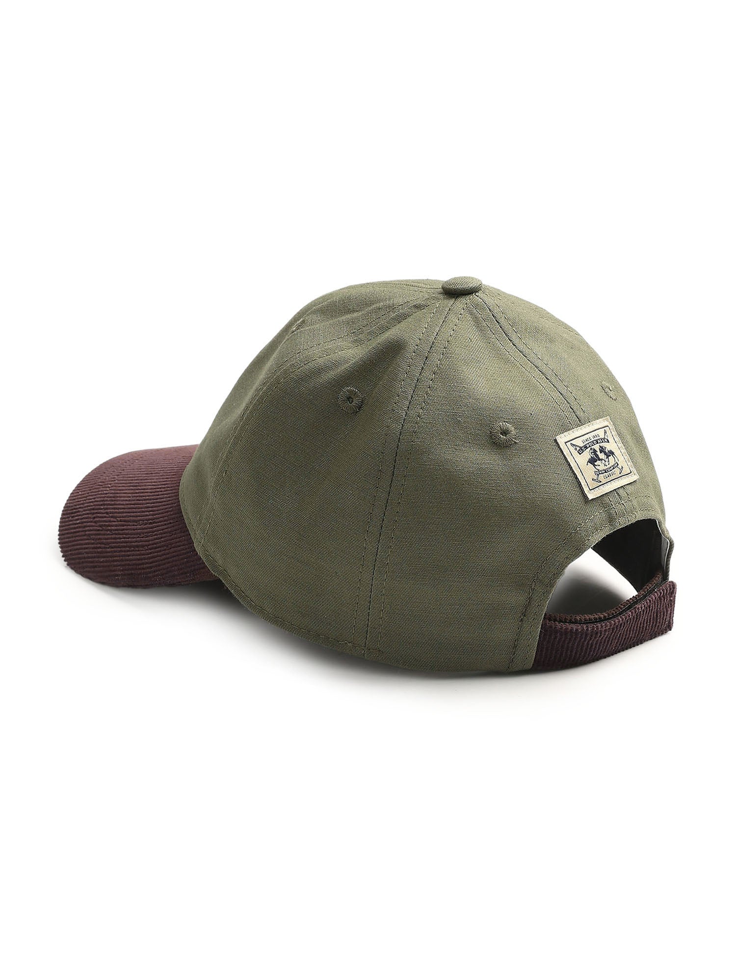 Boys Colour Blocked Corduroy Cap Olive - U.S. POLO ASSN. | Large