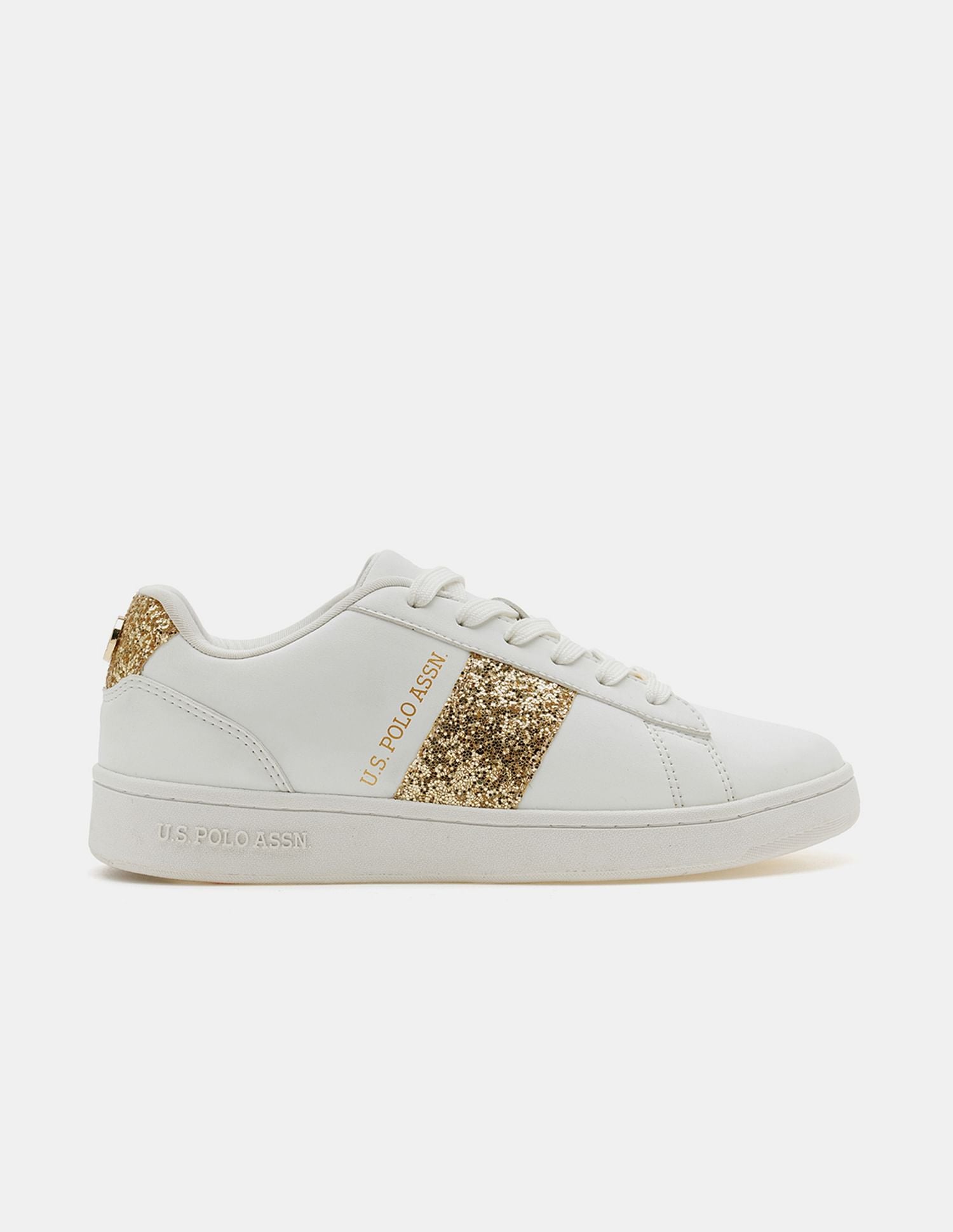 Women Glitter Kate 3.0 Sneakers Off White - U.S. POLO ASSN. | Large