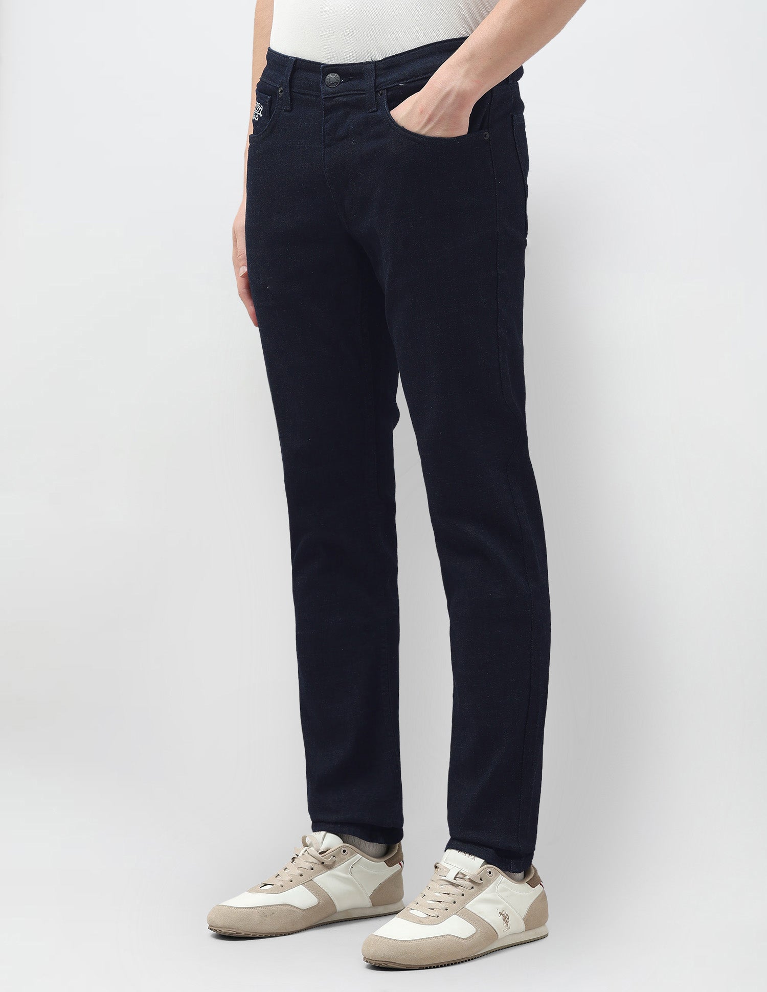 Brandon Slim Tapered Fit Blue Jeans Dark Blue - U.S. Polo Assn. India | Large