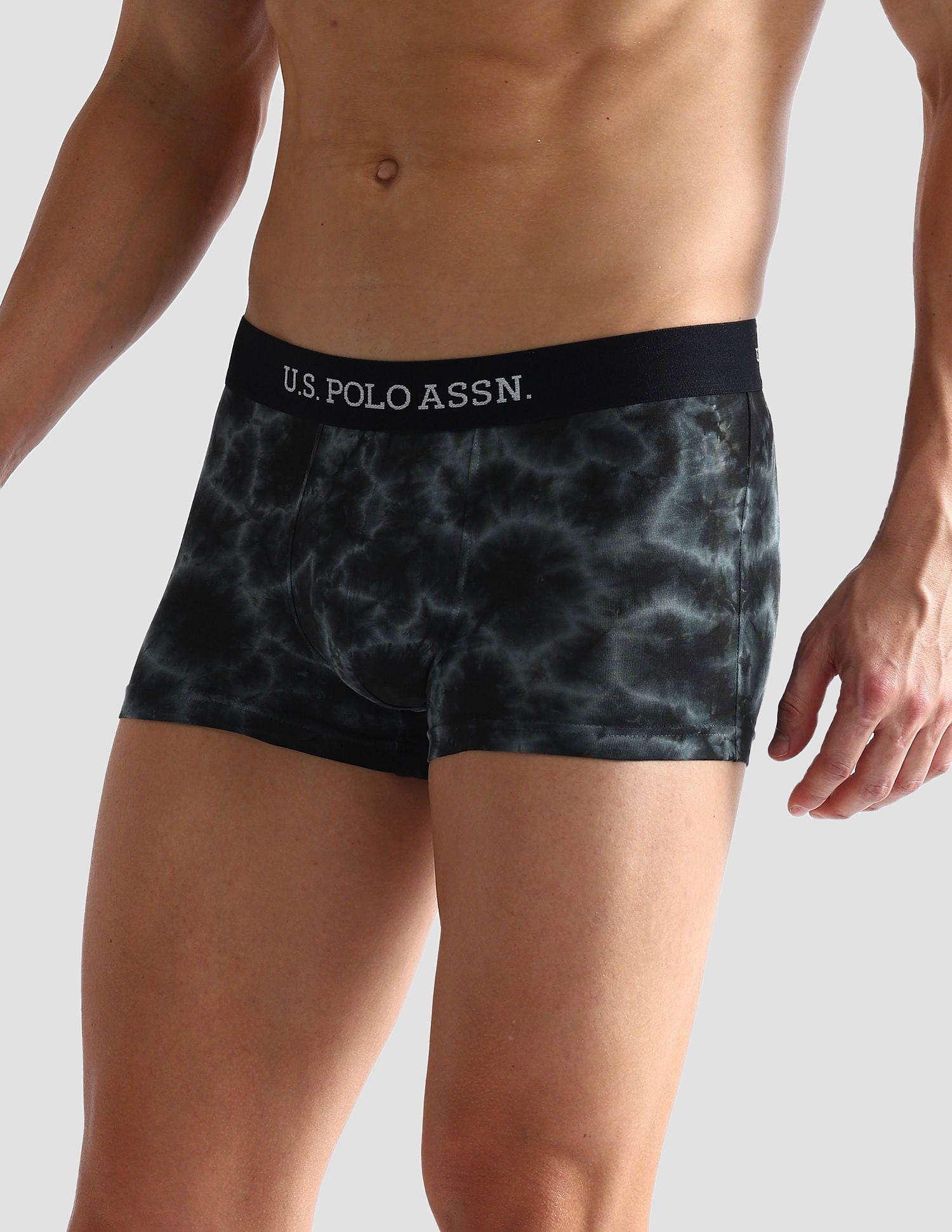 Cotton Stretch Antibacterial OET03 Trunks - Pack Of 1 Black - U.S. POLO ASSN. | Large