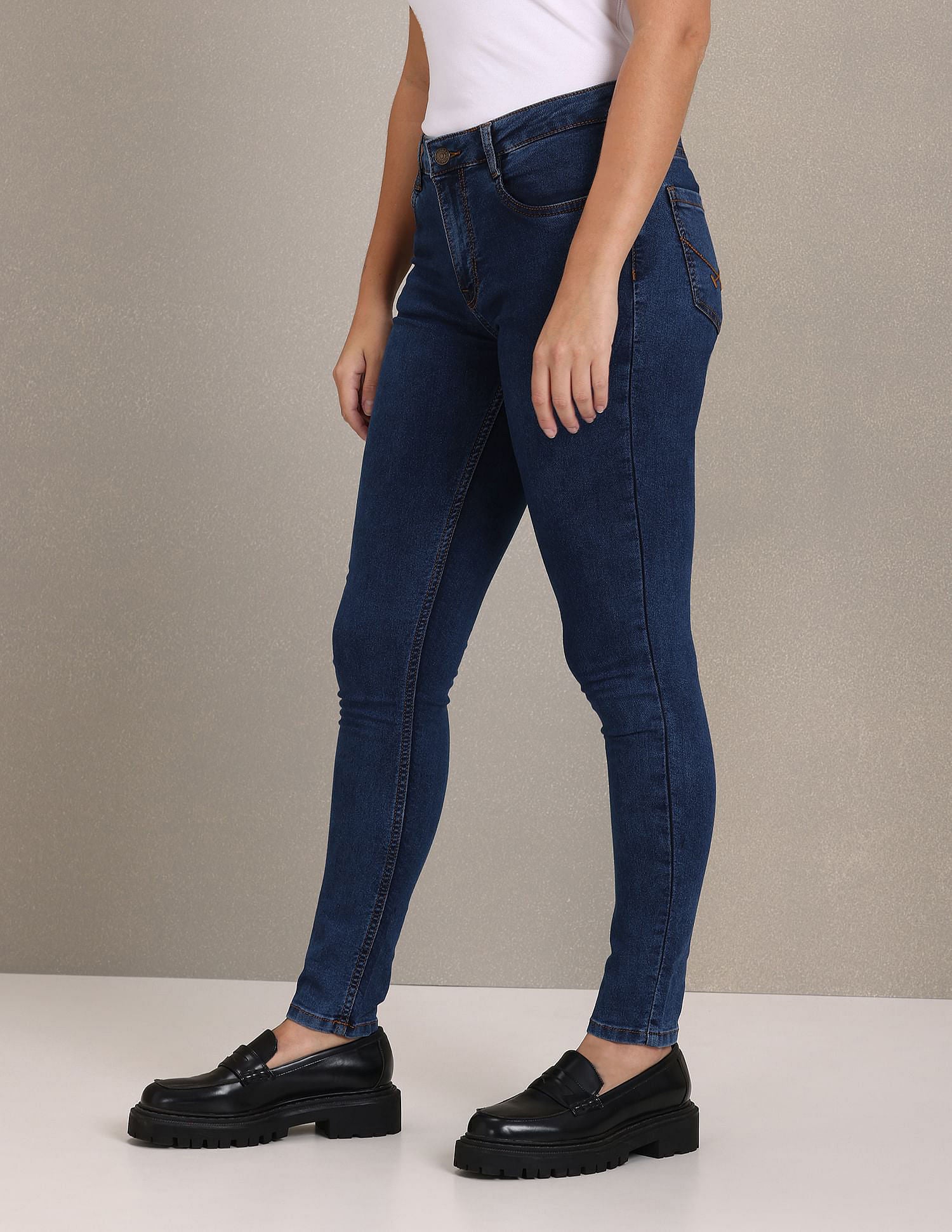 Denim Weave Super Skinny Fit Jeans Blue - U.S. Polo Assn. India | Large