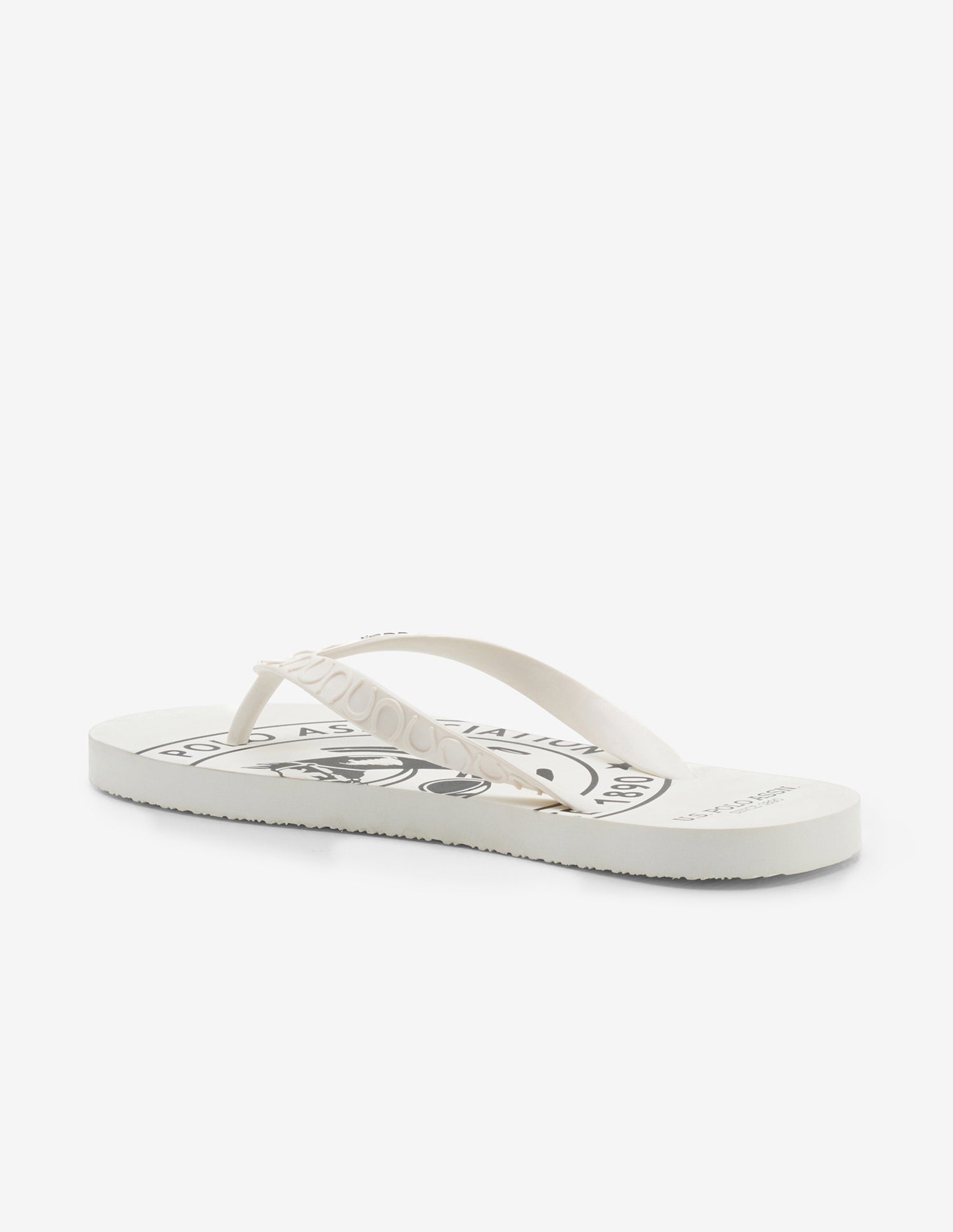 Alabi Brand Printed Flip Flops White - U.S. Polo Assn. India | Large