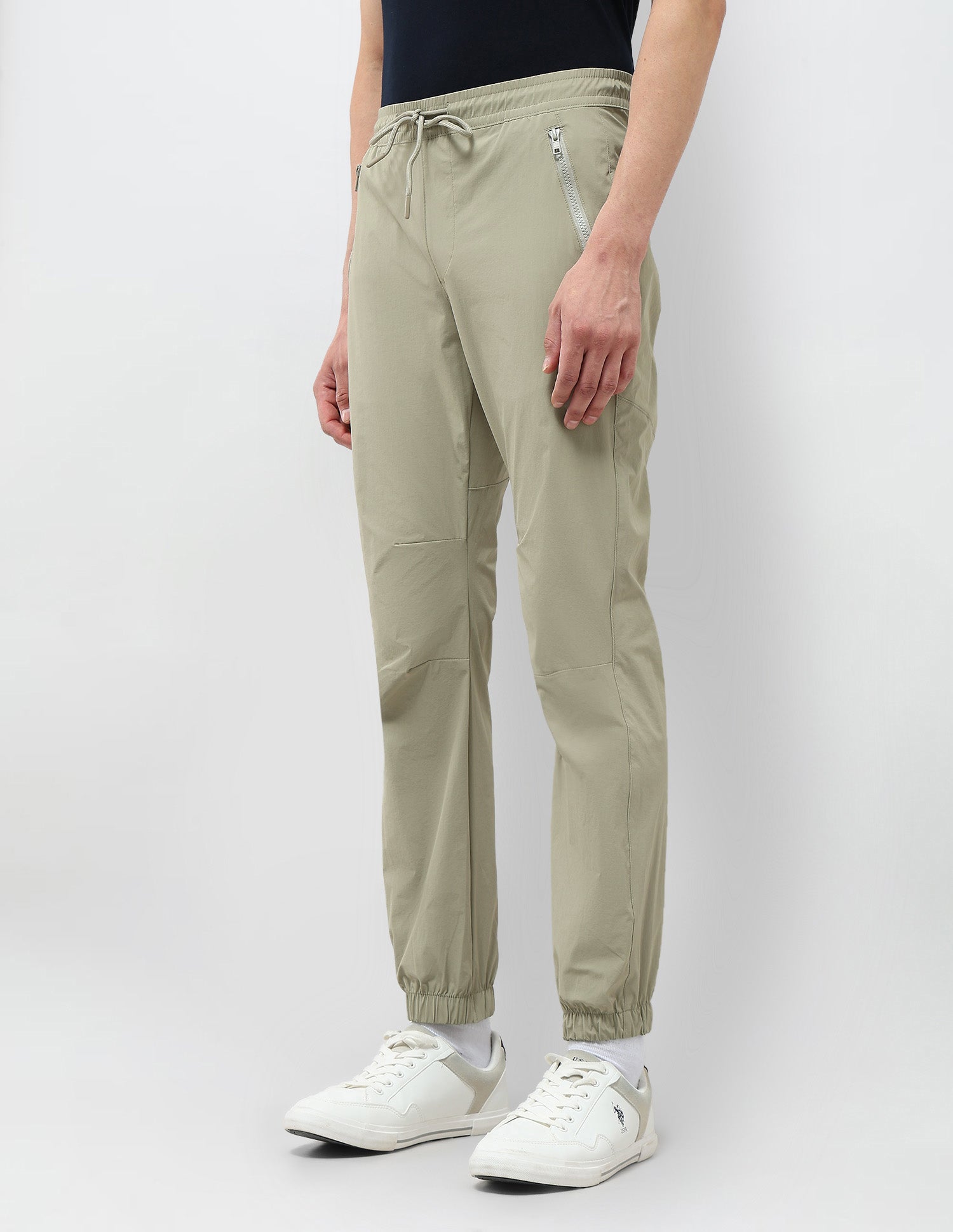 Mid Rise Relaxed Fit Joggers Light Green - U.S. Polo Assn. India | Large