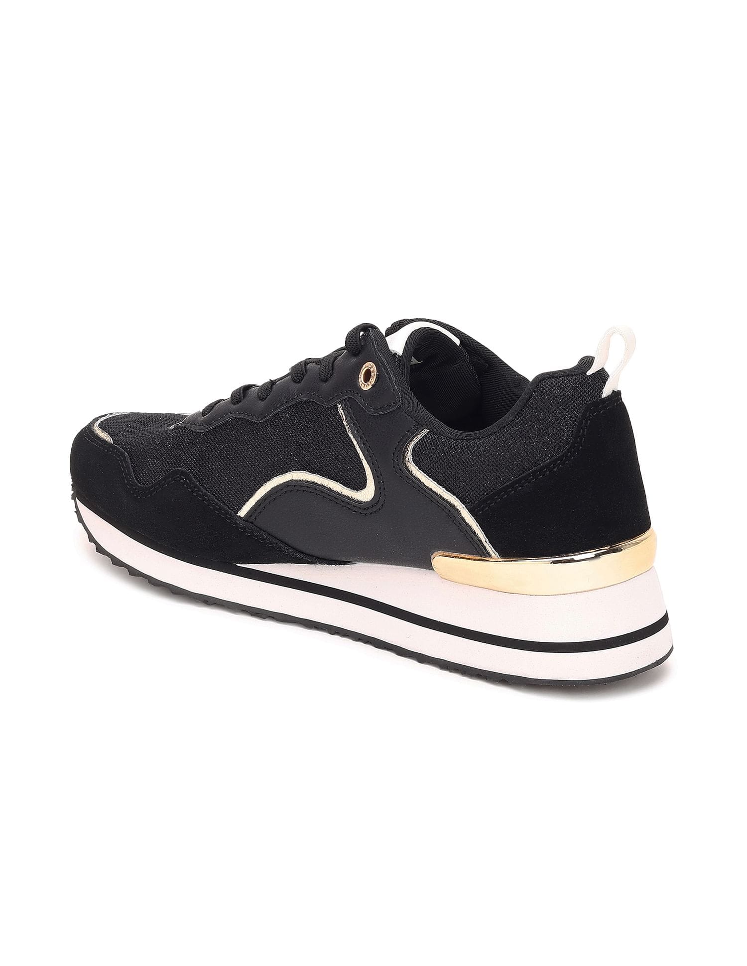 Women Metallic Zoe Sneakers Black - U.S. Polo Assn. India | Large
