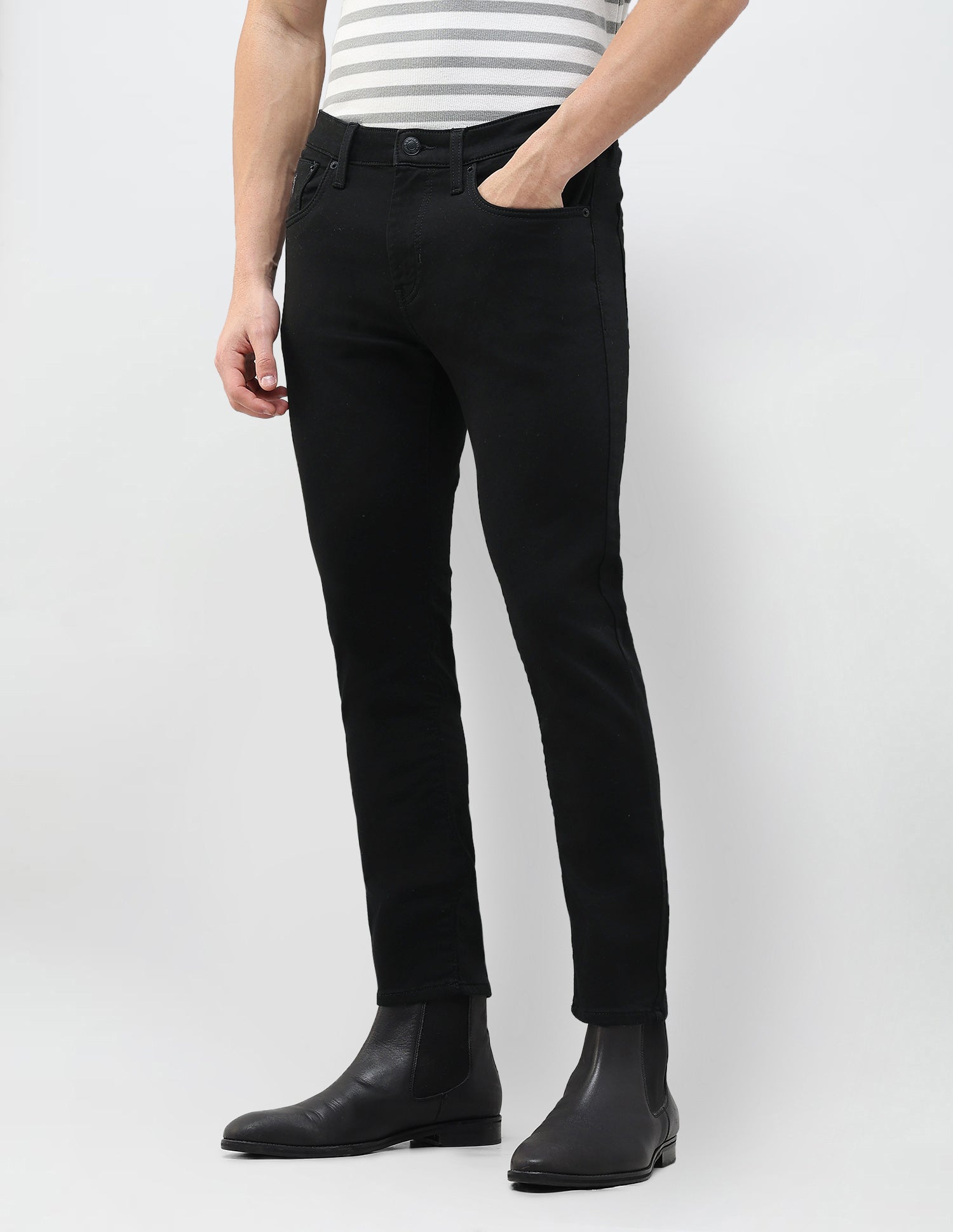 Henry Tapered Fit Black Jeans Black - U.S. Polo Assn. India | Large