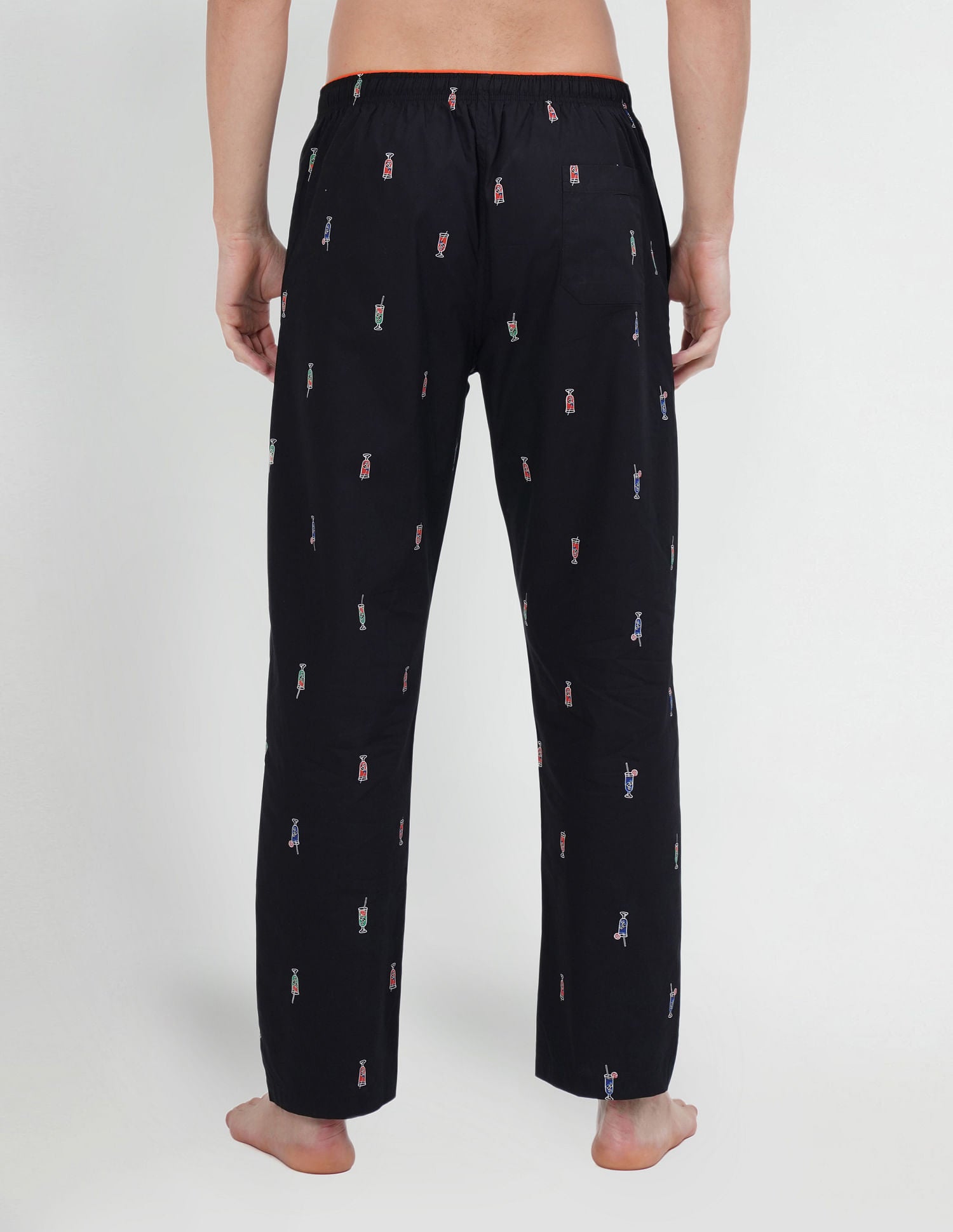 Printed Cotton IYAD Lounge Pants - Pack Of 1 Black - U.S. POLO ASSN. | Large