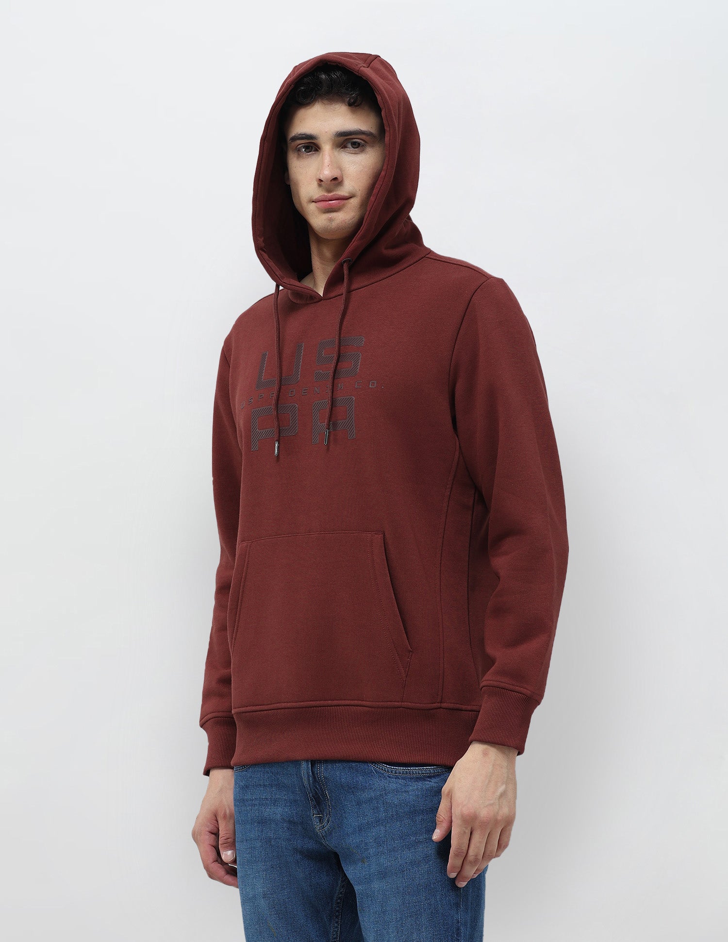 Brand Embossed Regular Fit Sweatshirt Stone - U.S. POLO ASSN. | Large