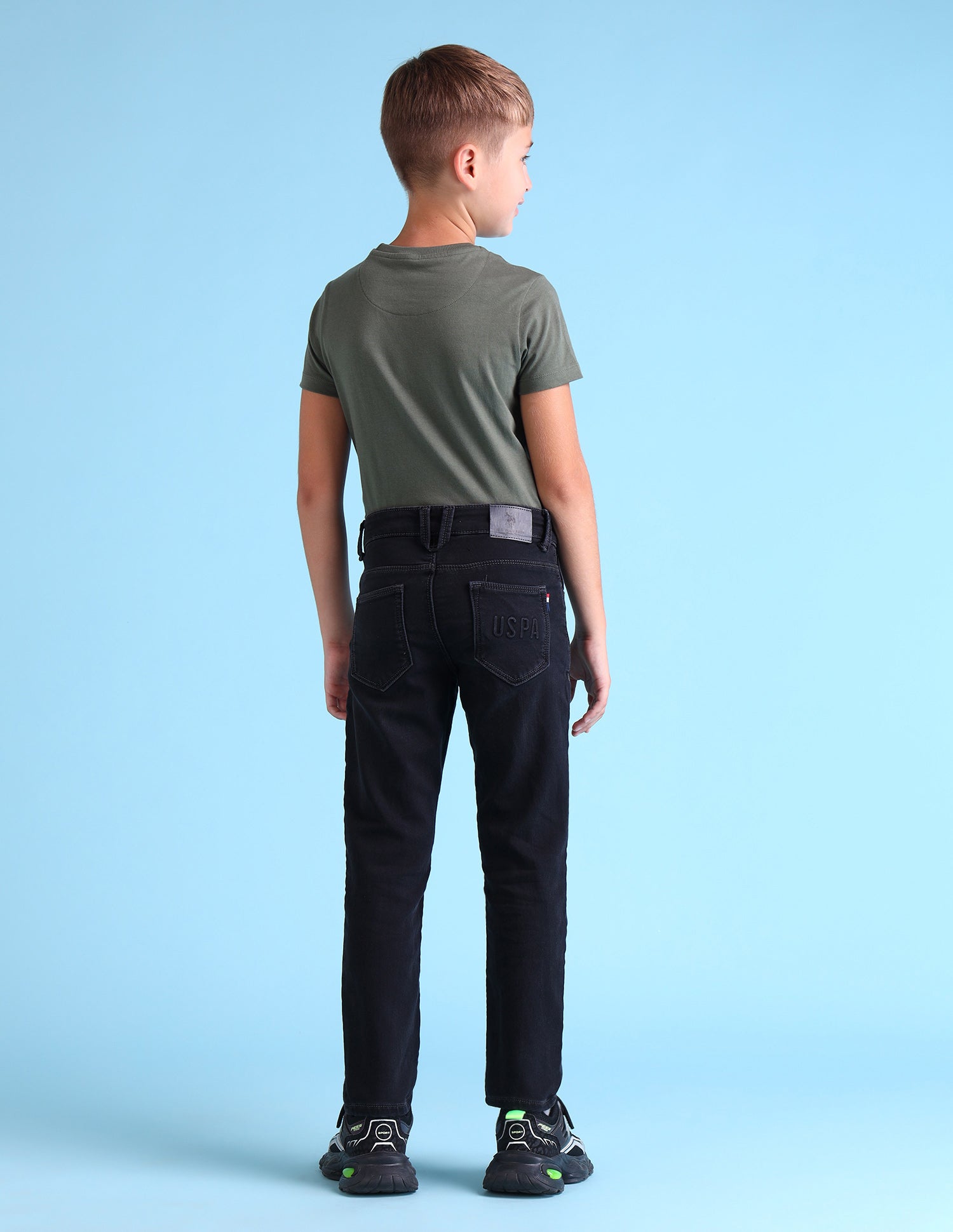 Boys Slim Fit Black Jeans Black - U.S. POLO ASSN. | Large