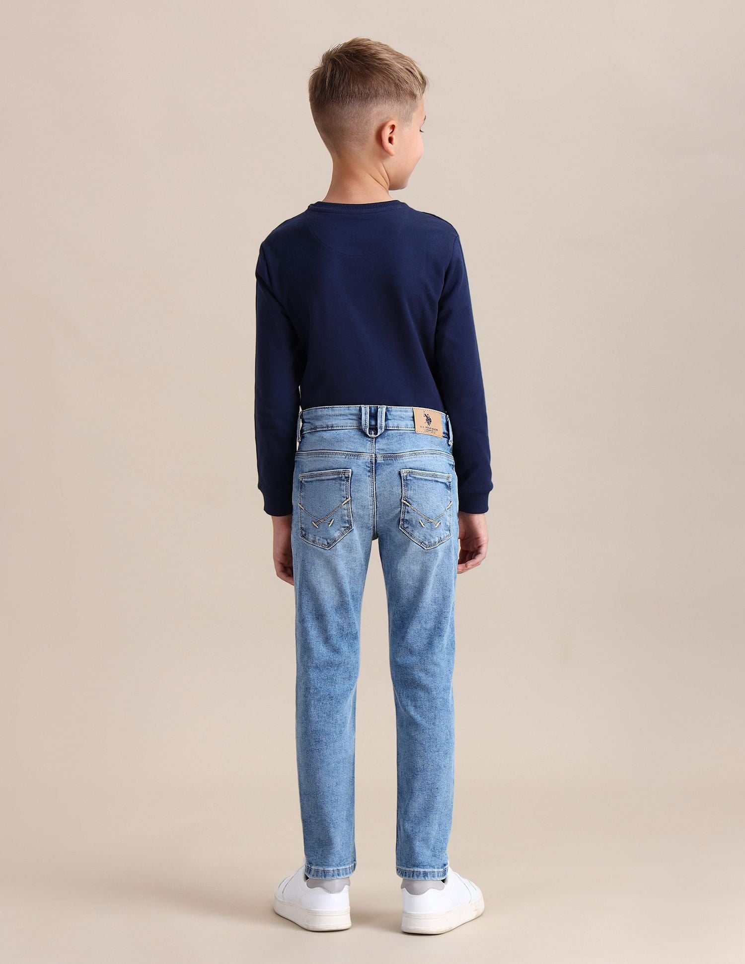 Slim Fit Stone Washed Jeans Light Blue - U.S. POLO ASSN. | Large