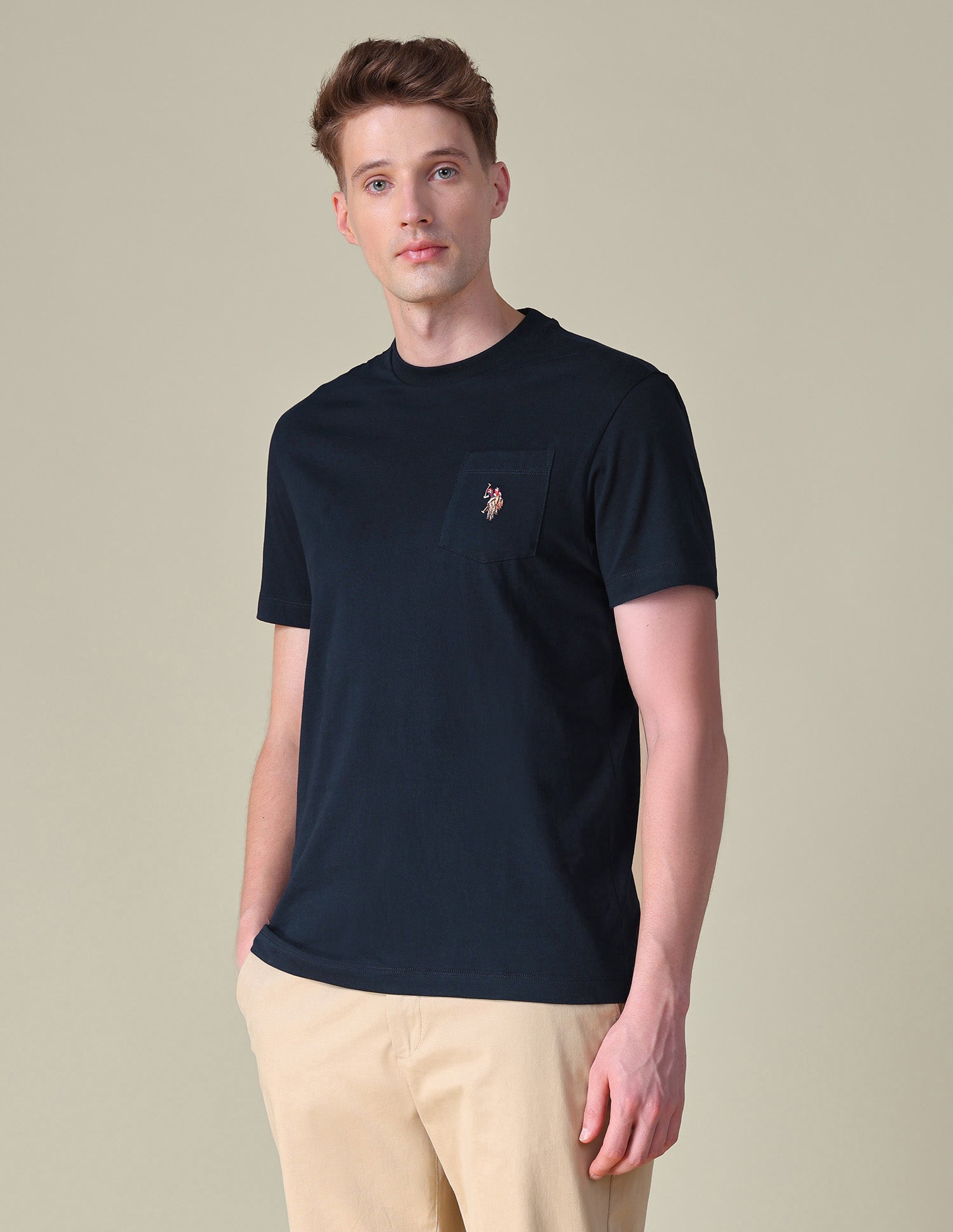 Solid Slim Fit T-Shirt Navy - U.S. POLO ASSN. | Large