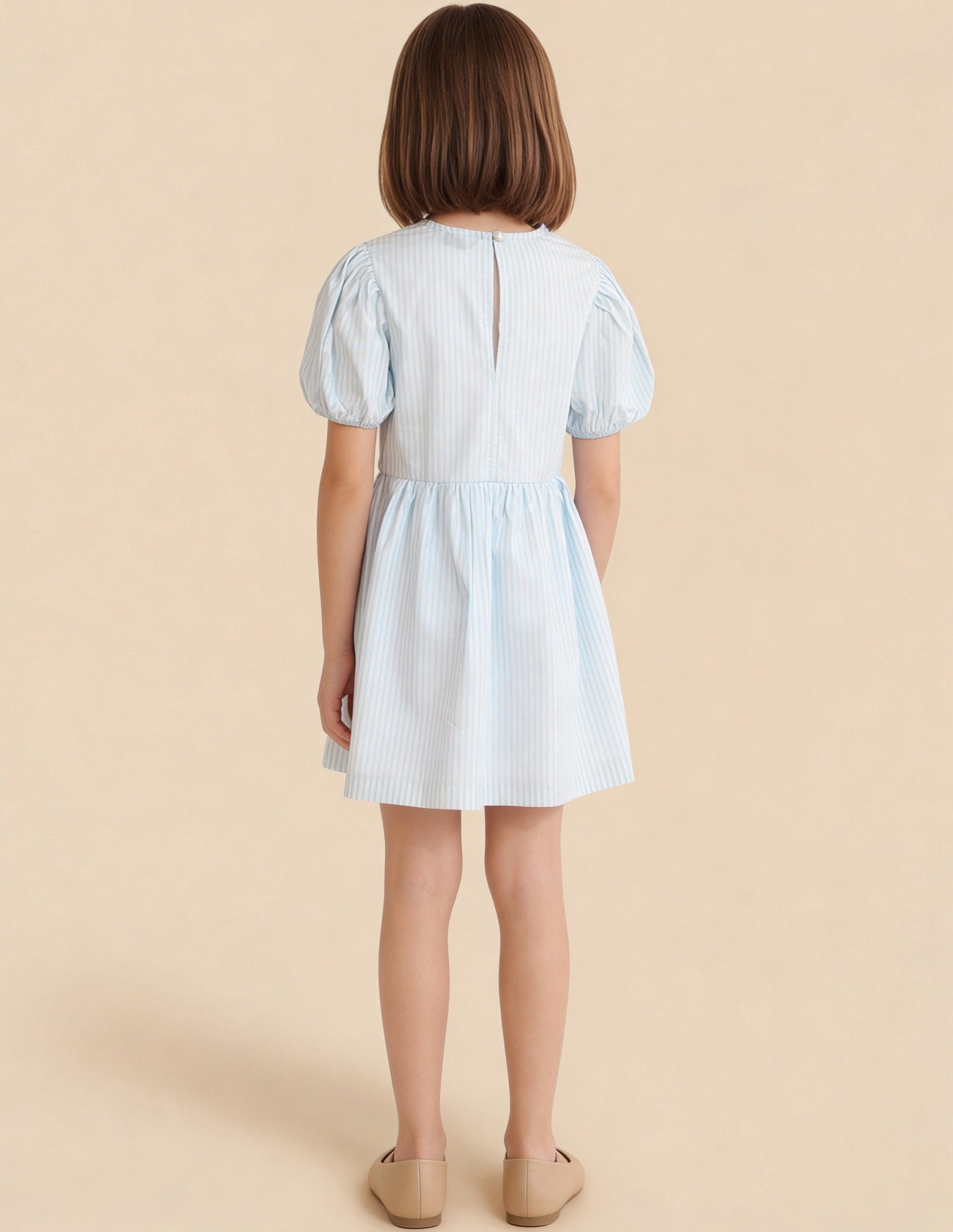 Nautical Vertical Striped Bow Dress Blue - U.S. Polo Assn. India | Large