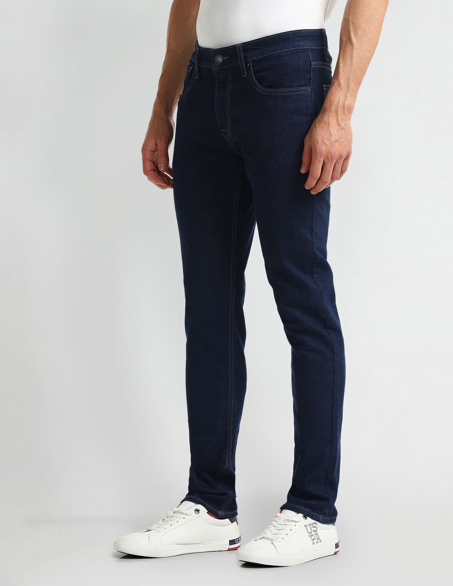Brandon Fit Slim Tapered Navy Jeans Navy - U.S. Polo Assn. India | Large