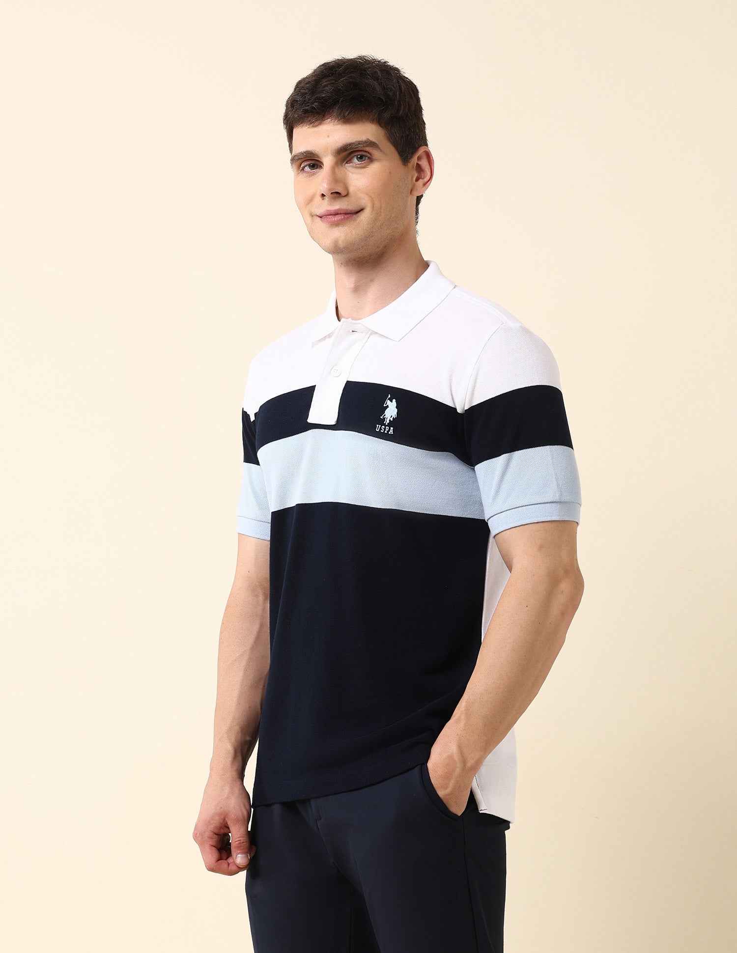 Colourblocked Classic Polo Shirt Navy - U.S. POLO ASSN. | Large