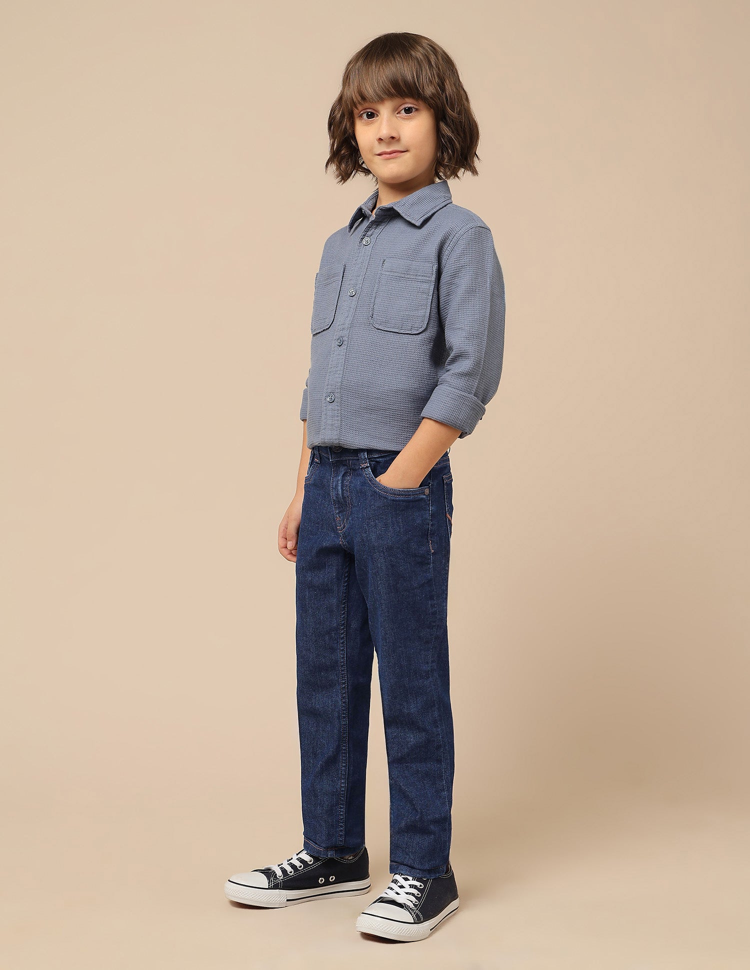 Boys Slim Fit Mid Rise Jeans Dark Blue - U.S. POLO ASSN. | Large