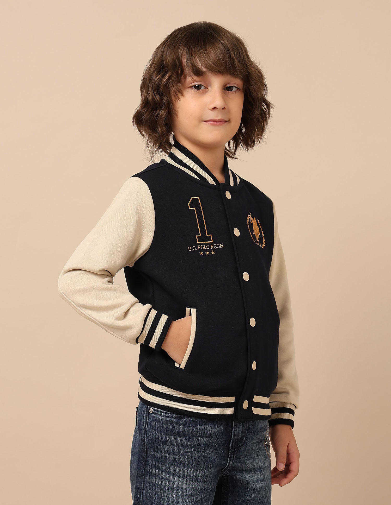 Boys Brand Embroidered Regular Fit Sweatshirt Navy - U.S. POLO ASSN. | Large