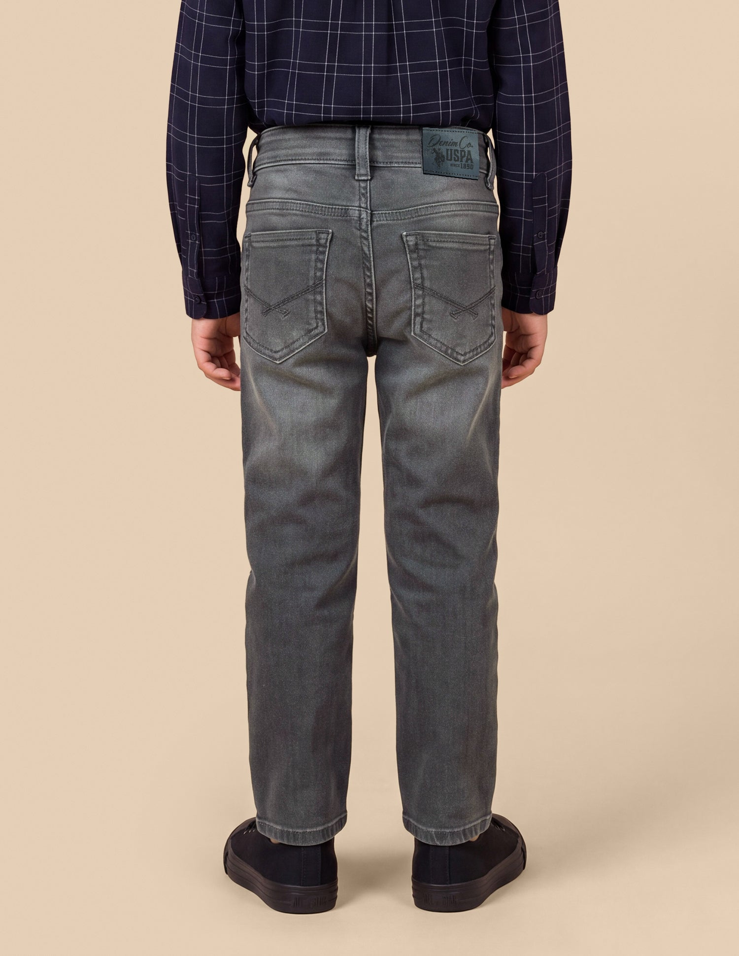Harold Relaxed Fit Grey Jeans Grey - U.S. Polo Assn. India | Large