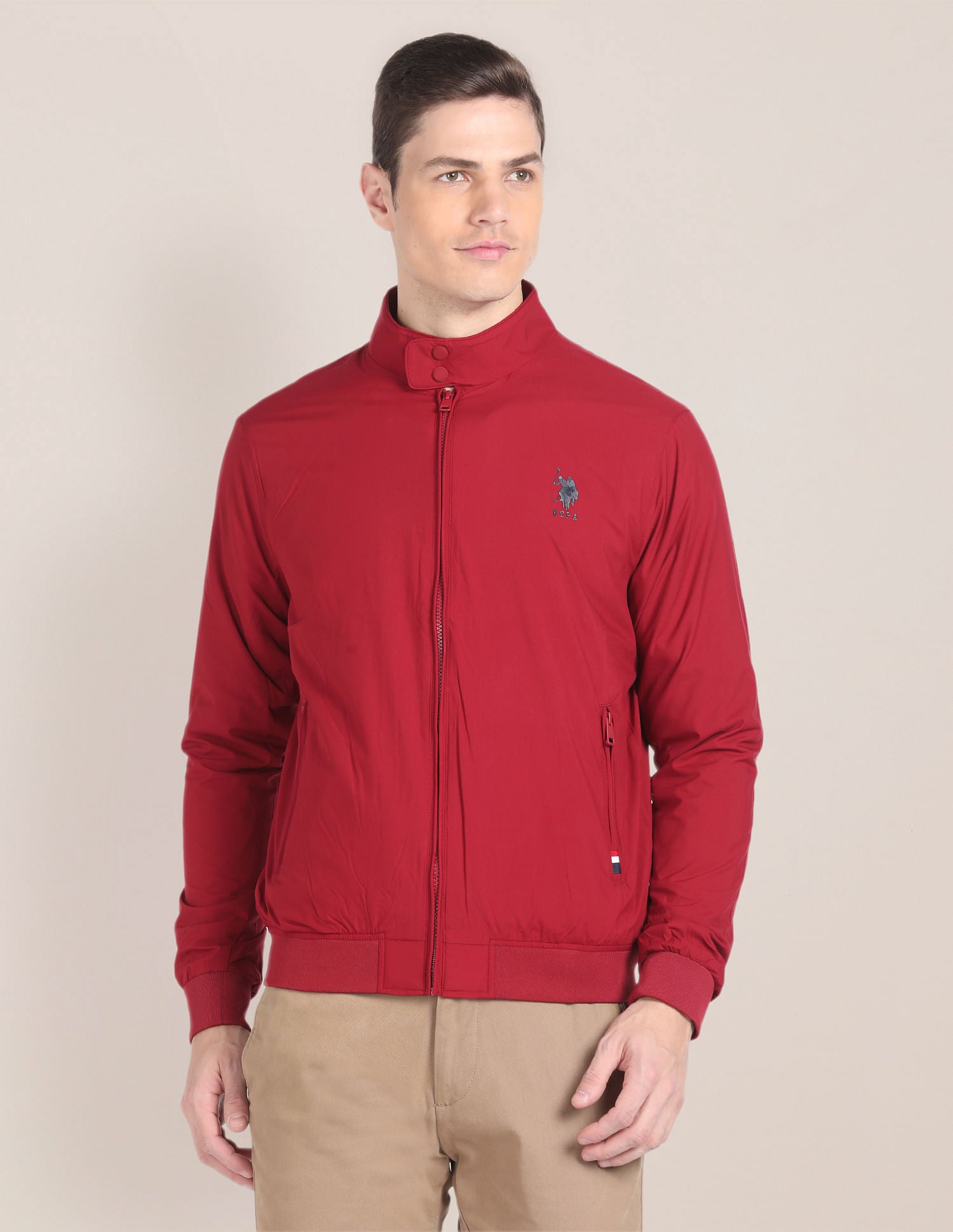 Packable Windcheater Jacket Maroon - U.S. Polo Assn. India | Large