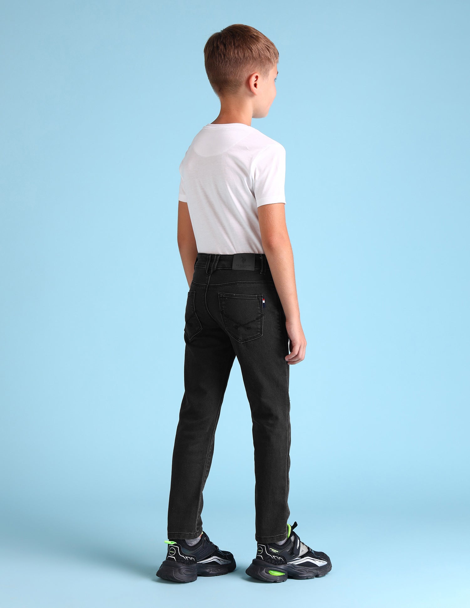 Boys Slim Fit Black Jeans Black - U.S. POLO ASSN. | Large