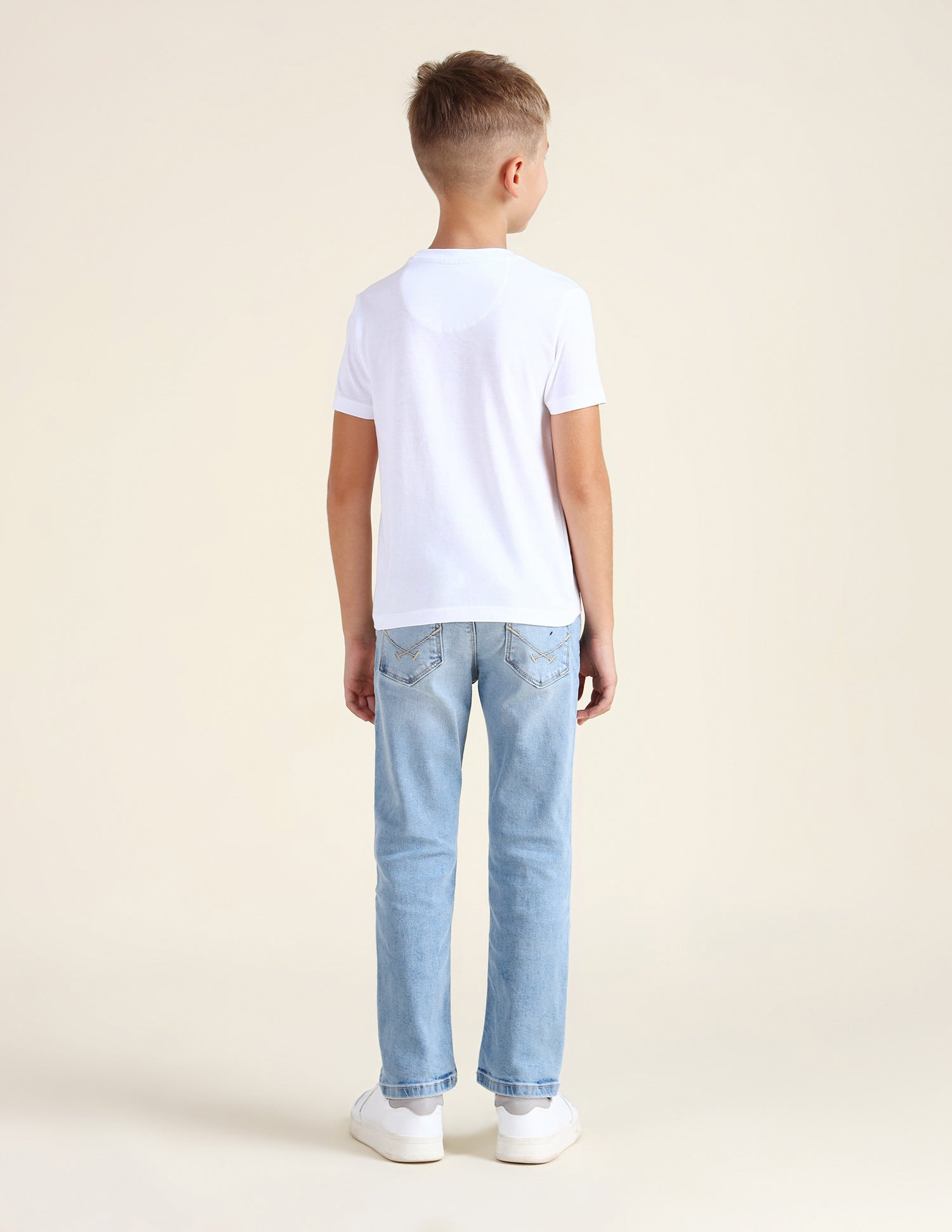 Boys Brand Printed Regular Fit T-Shirt White - U.S. POLO ASSN. | Large